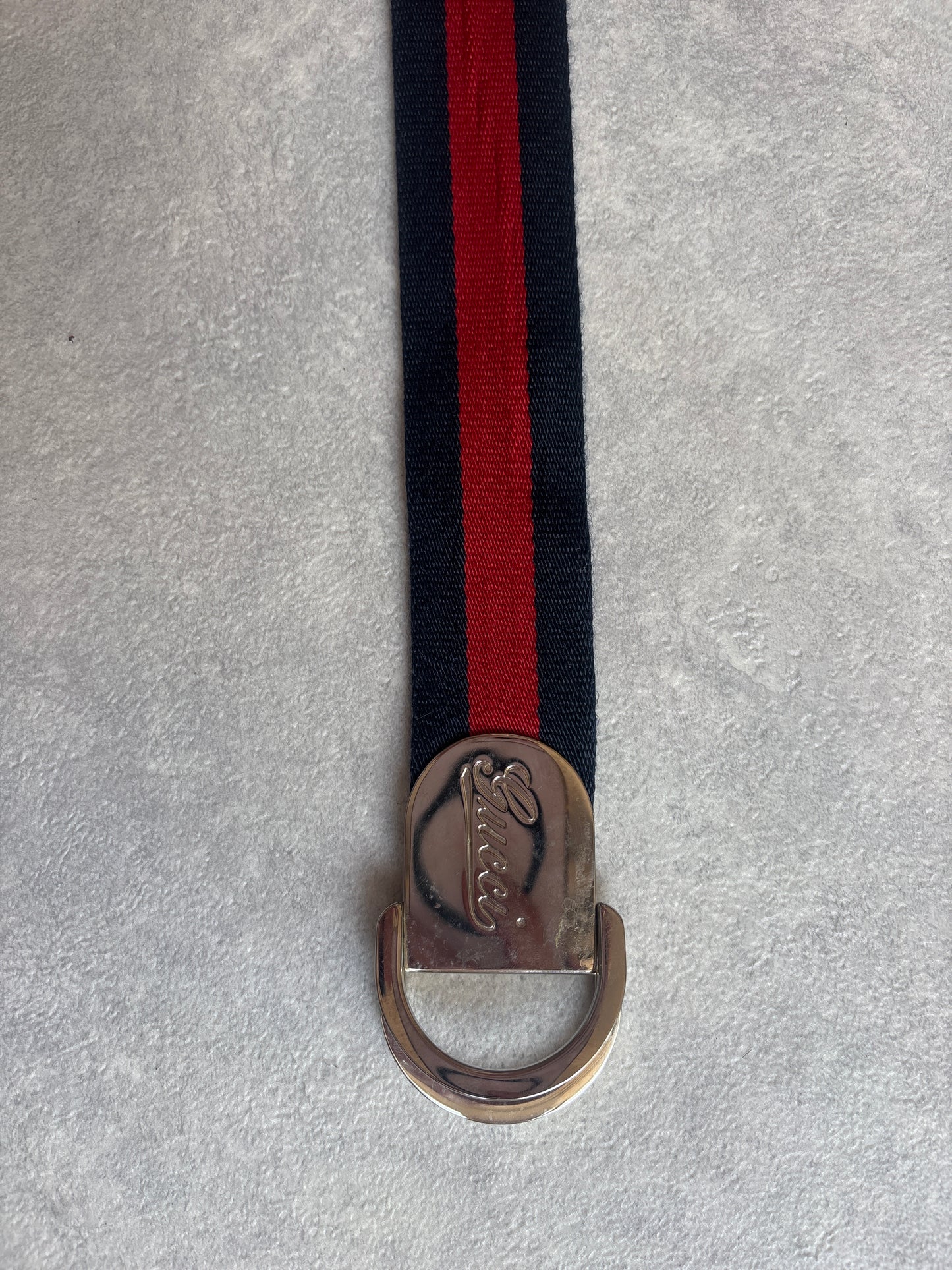 Gucci Cloth Belt Blue Red