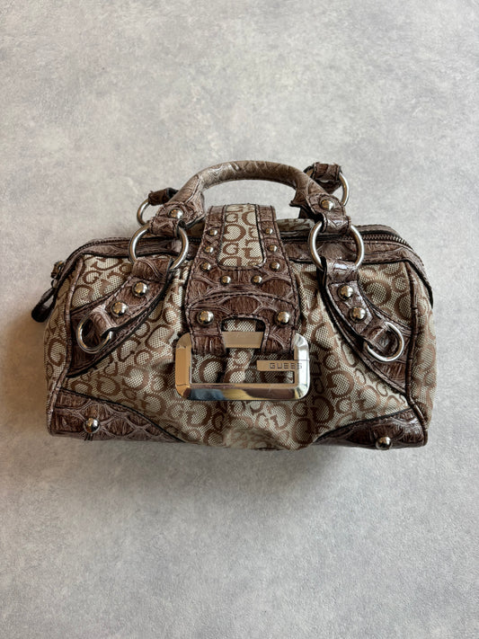 Guess G Buckle Faux Croc Monogram