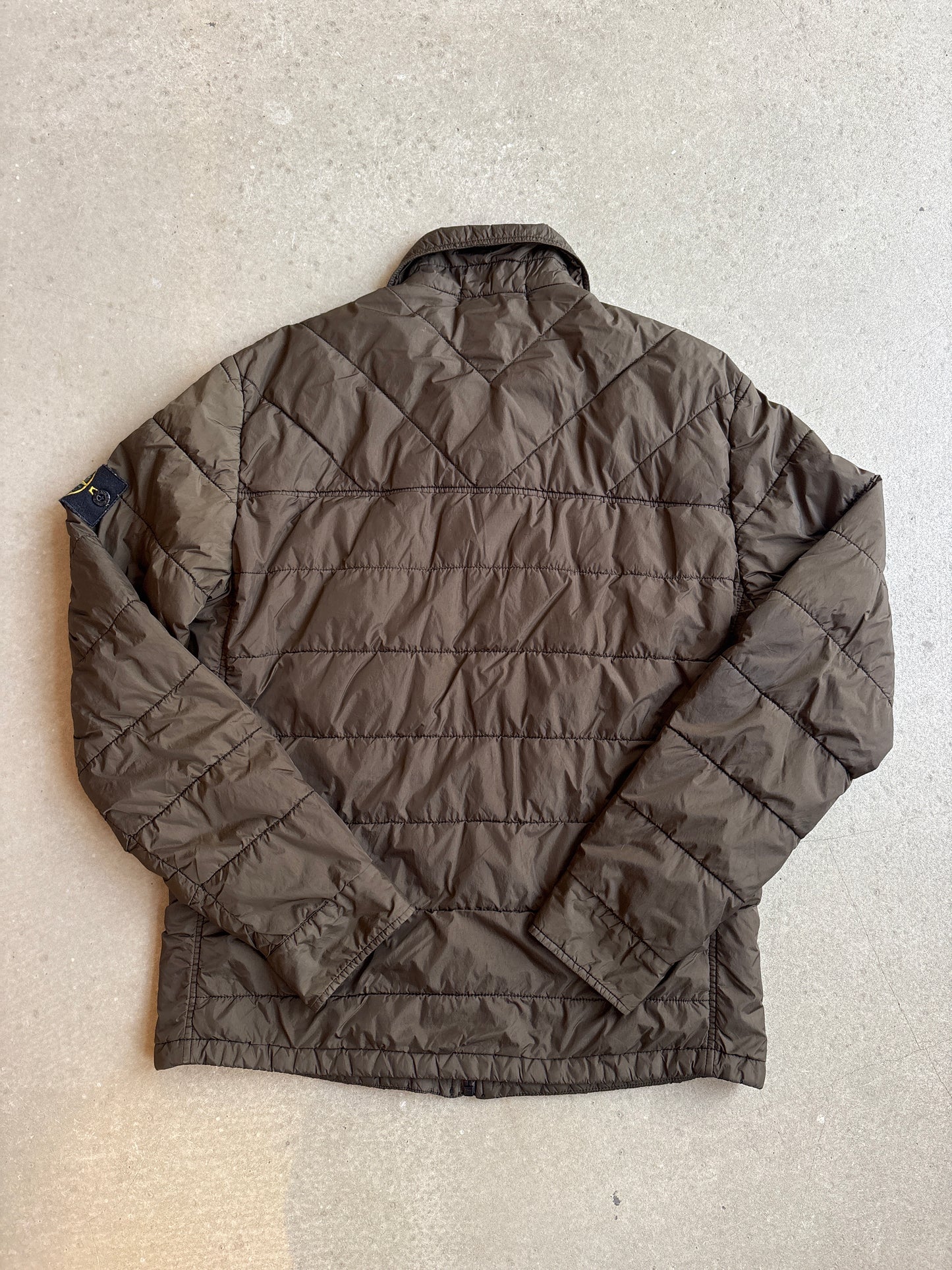 Stone Island Micro Yarn Cotton Lined Overshirt Jacket Brown M