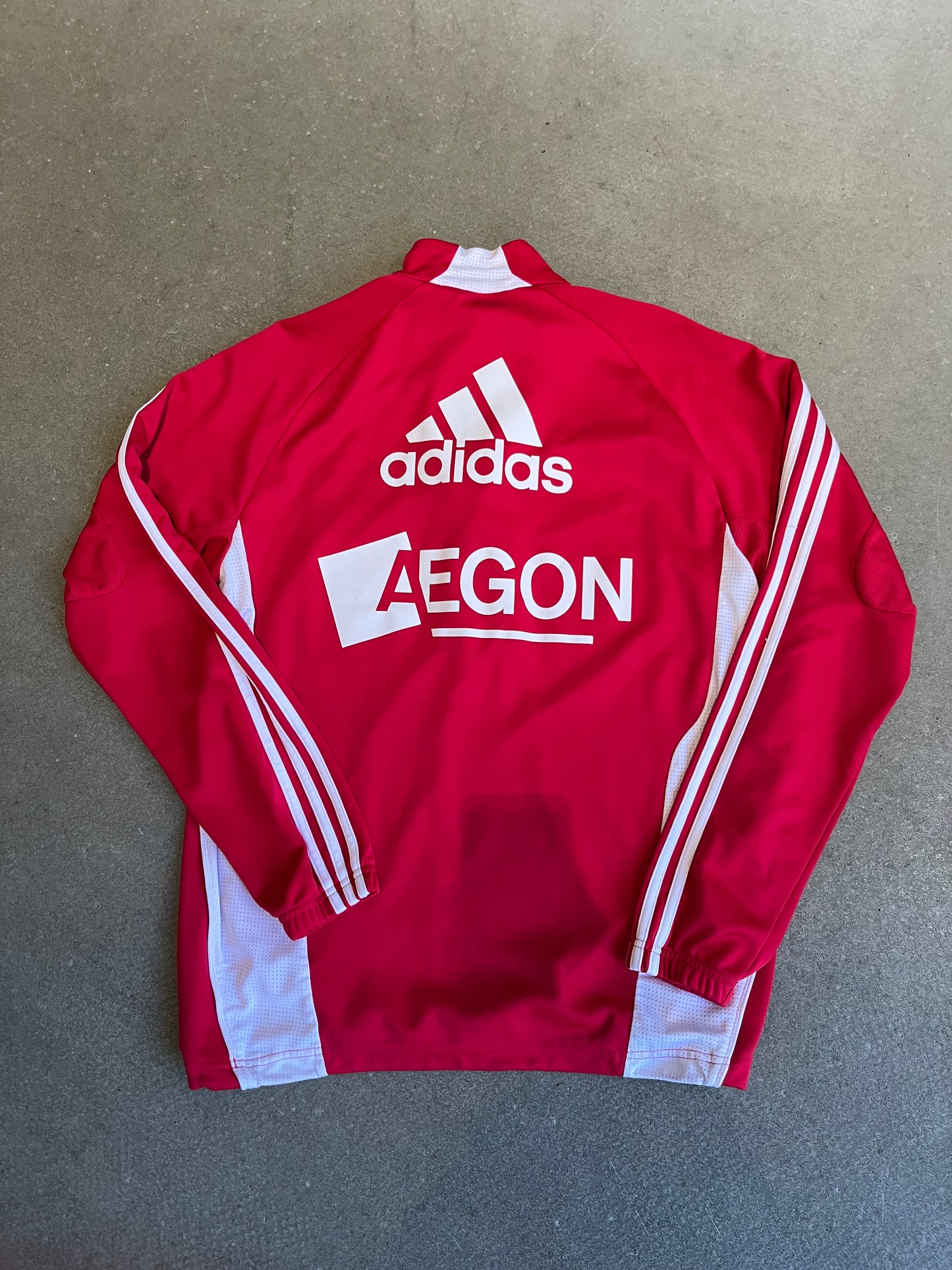 Adidas Ajax Half Zip Track Jacket Red L