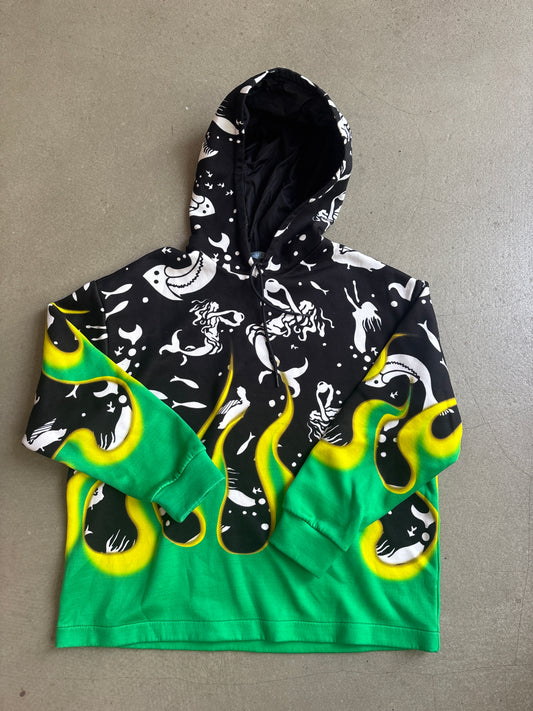 Prada Mermaid Flames Hoodie S