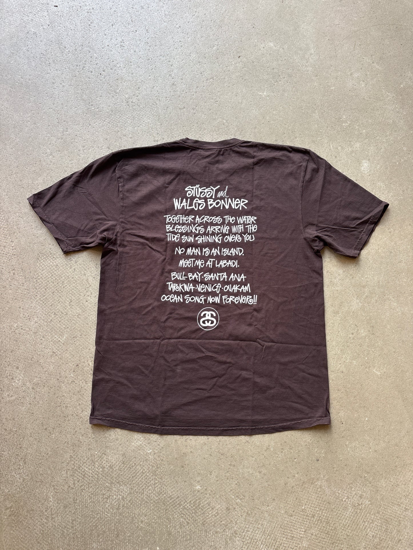 Stussy X Wales Bonner Ocean Song Tee Brown