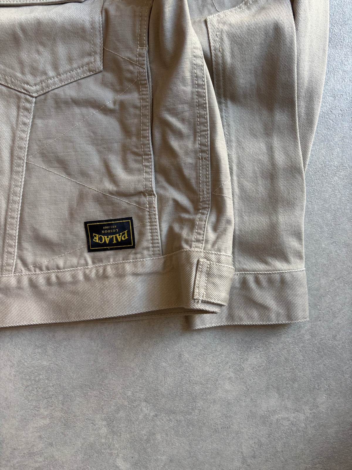 Palace Panel Denim Jacket Stone Grey