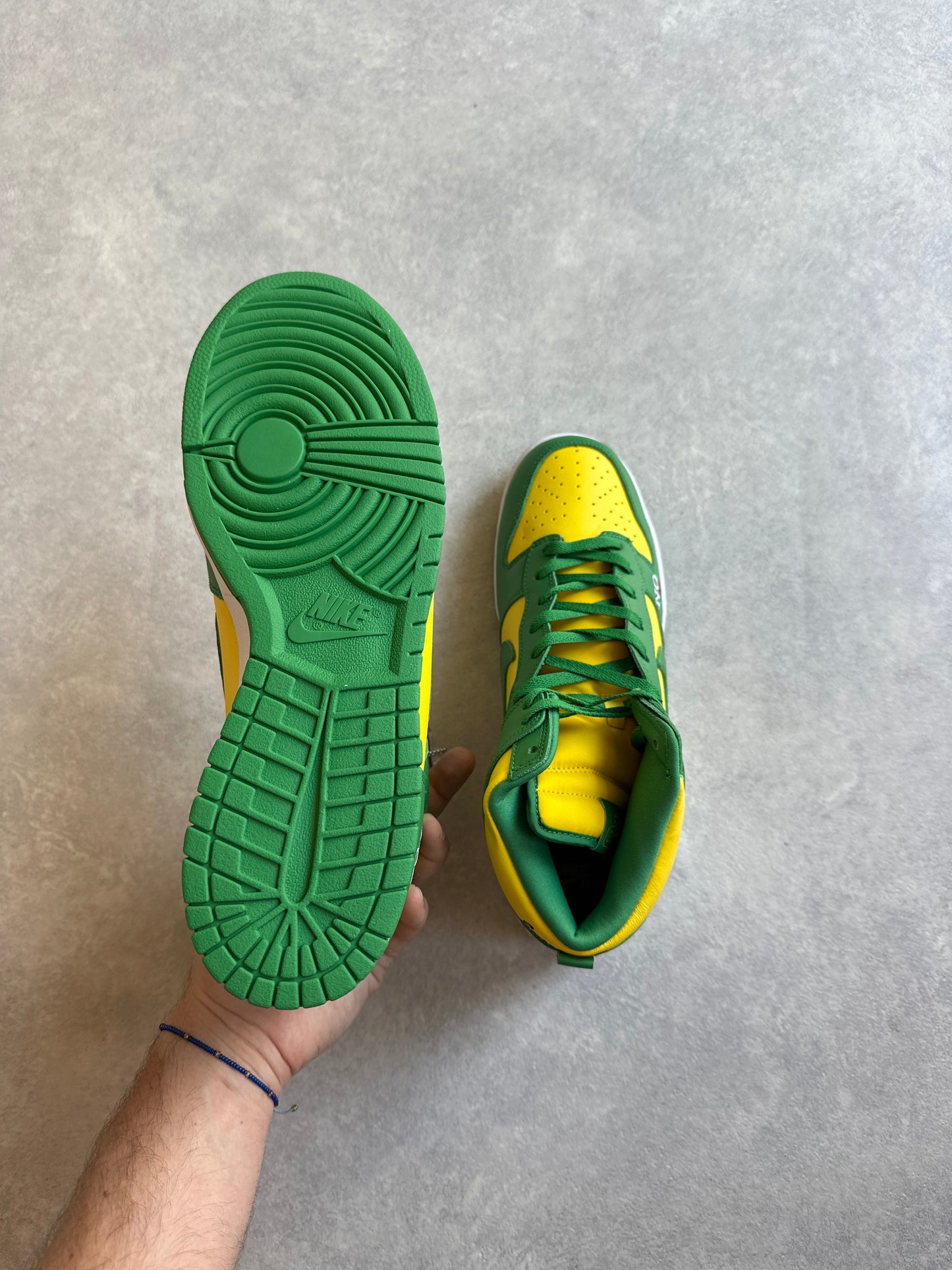 Nike x Supreme Dunk High SB By Any Means 46 Green/yellow