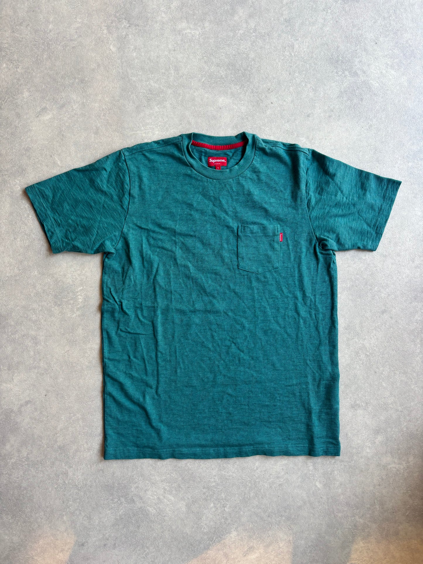 Supreme Pocket Heavy Tee Size L Aqua Blue