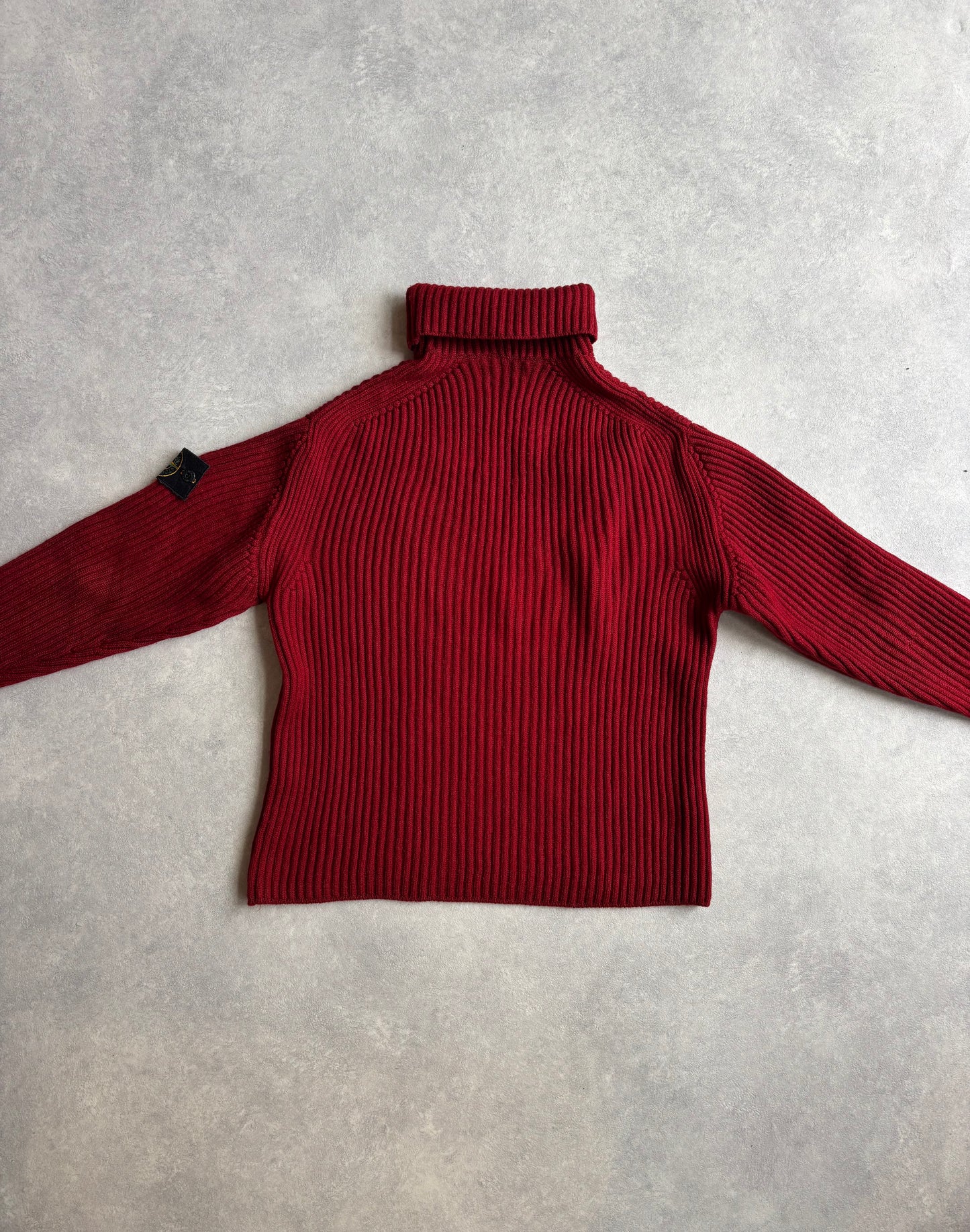 Stone Island Knitted Turtleneck Red XL