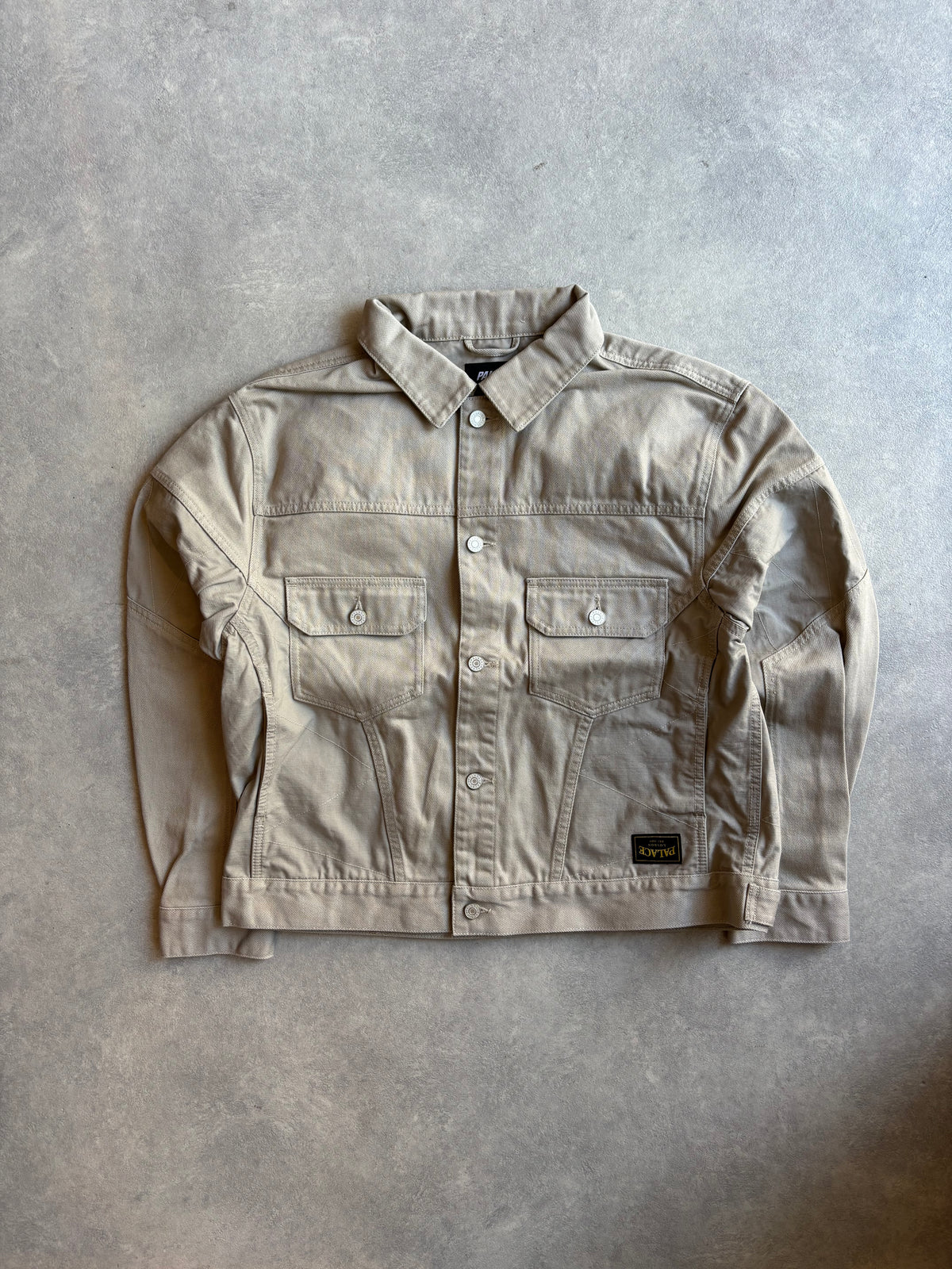 Palace Panel Denim Jacket Stone Grey