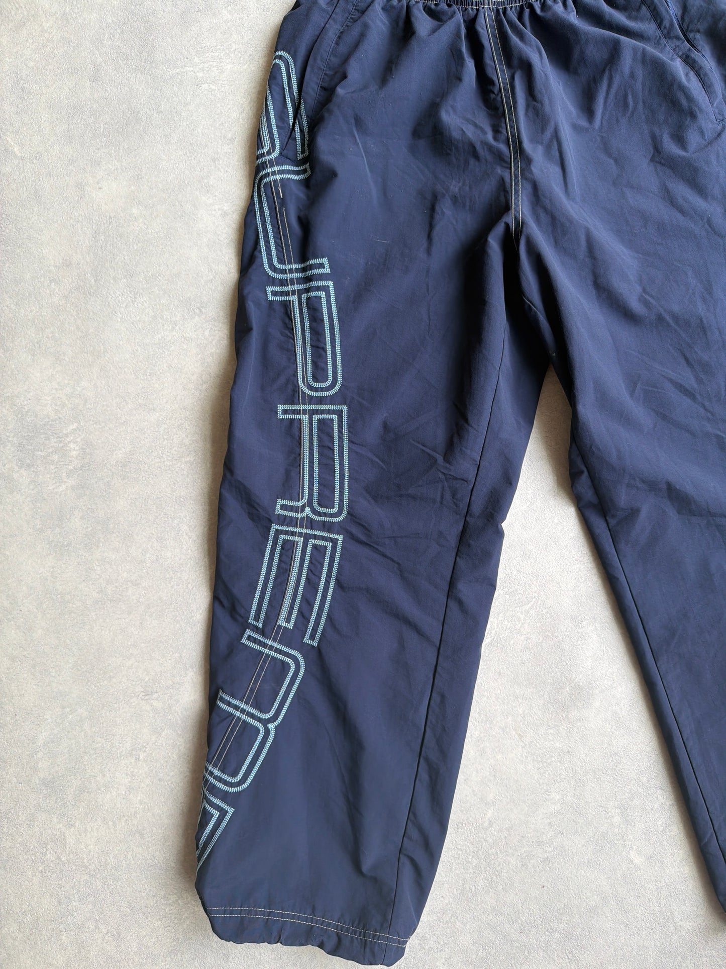 Supreme Spellout Embrodiered Track Pants Blue S