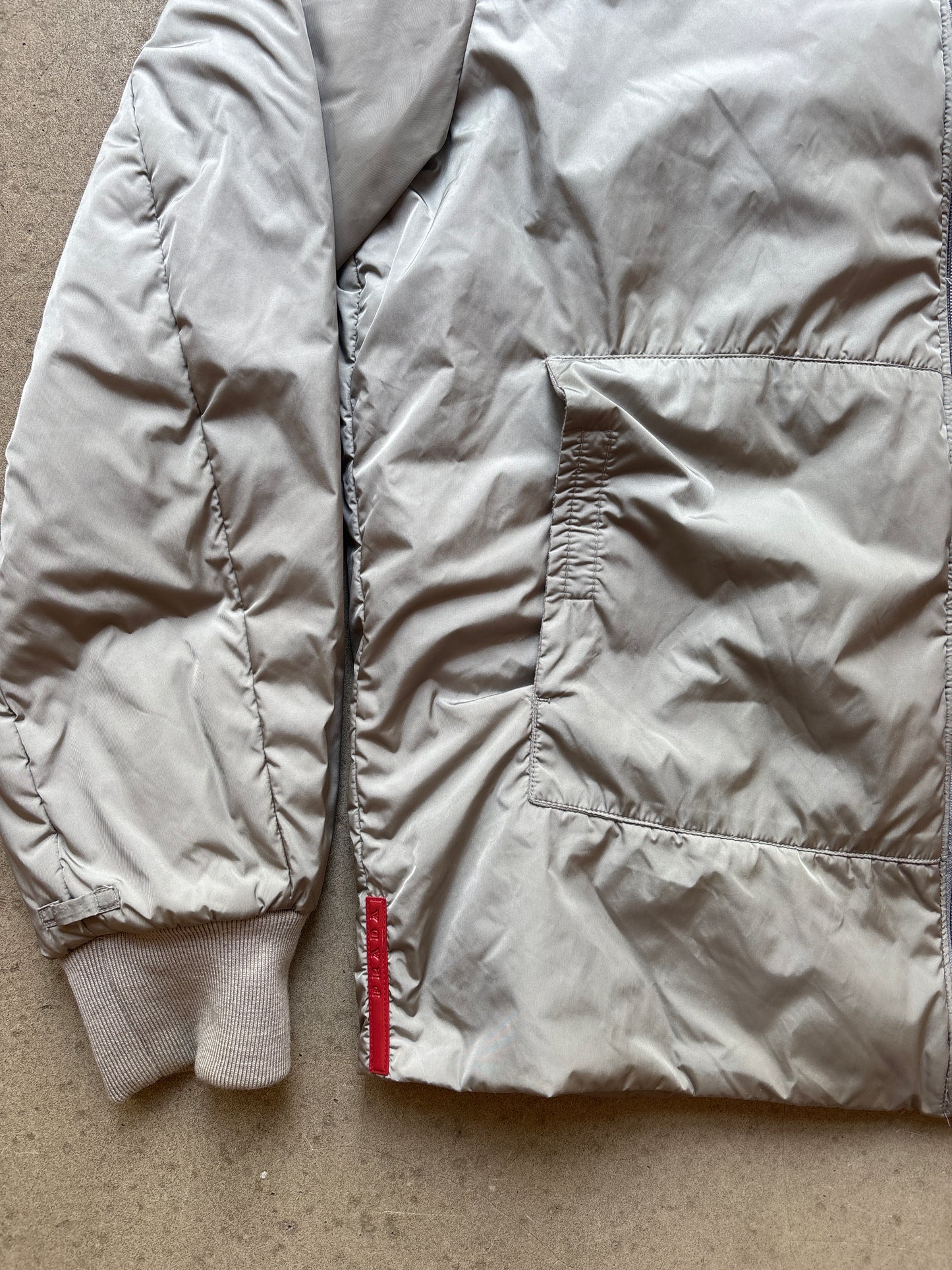 Prada Nylon Rib Jacket Army Grey 52