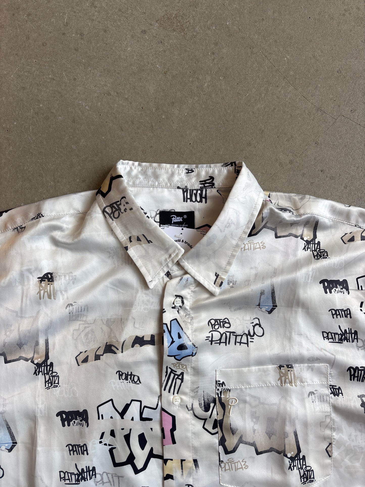 Patta Grafitti Nylon Shirt White L