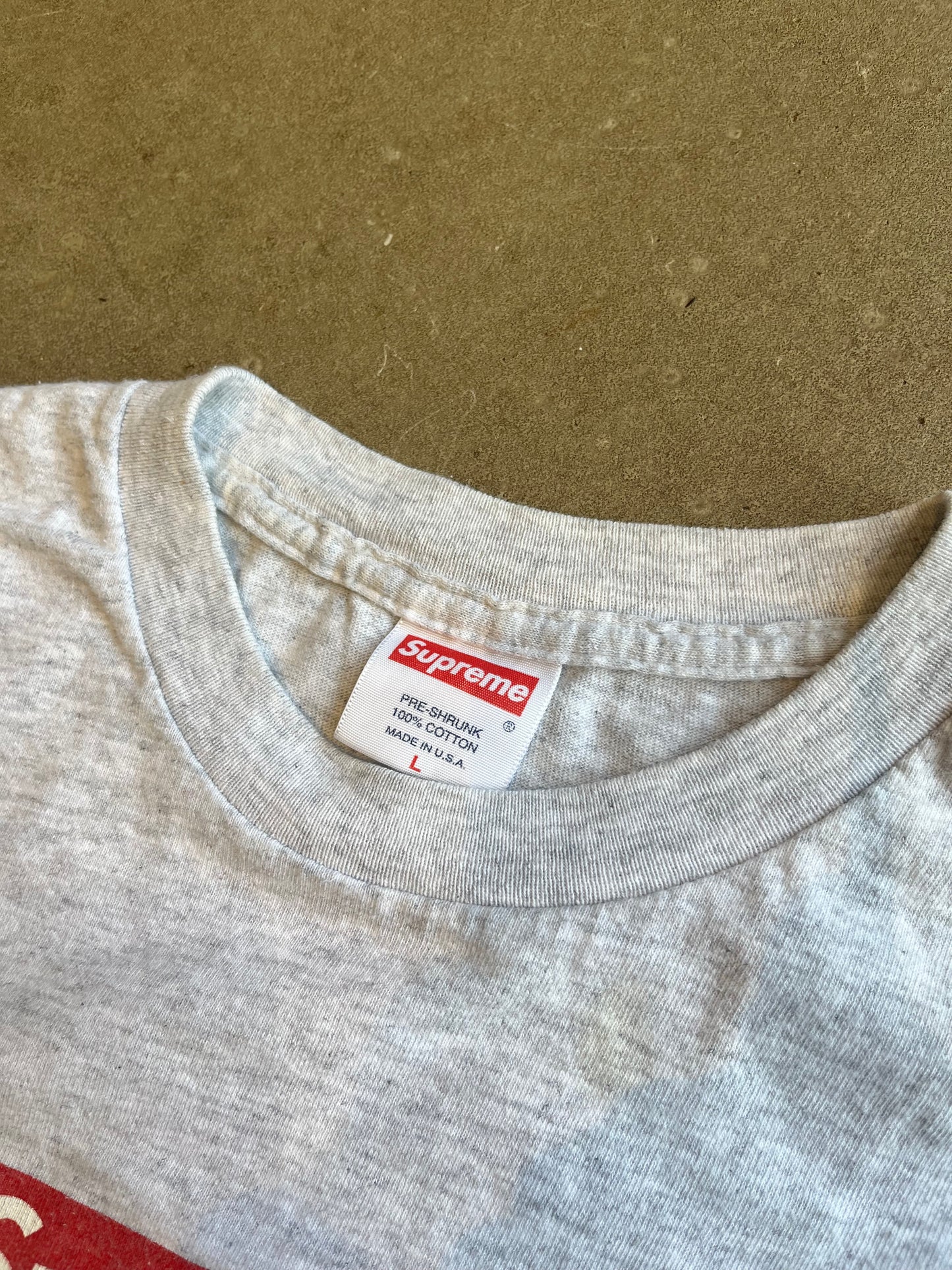 Supreme Box Logo Tee Ash Grey 2003 L