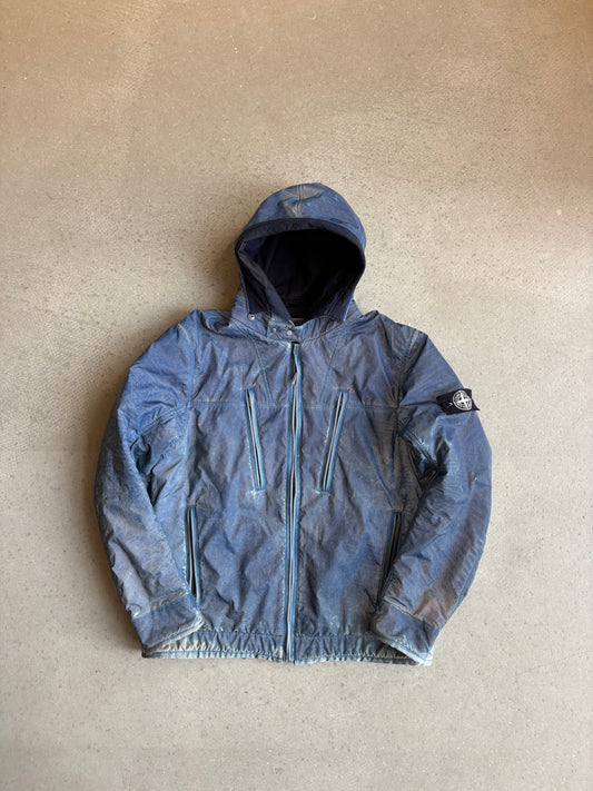 Stone Island 2010 Blue Liquid Reflective Jacket XL
