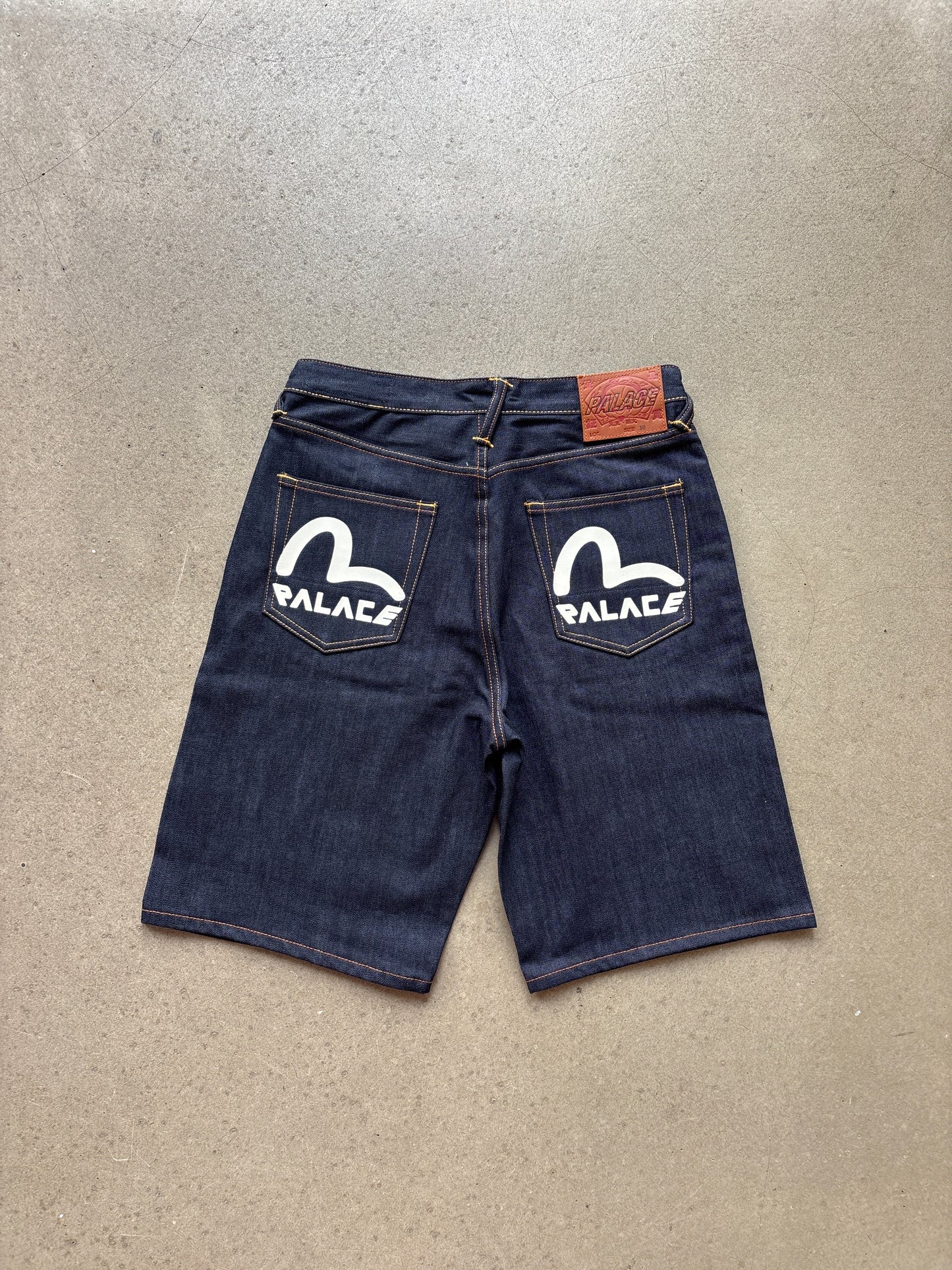 Palace x Evisu Long Denim Short Raw