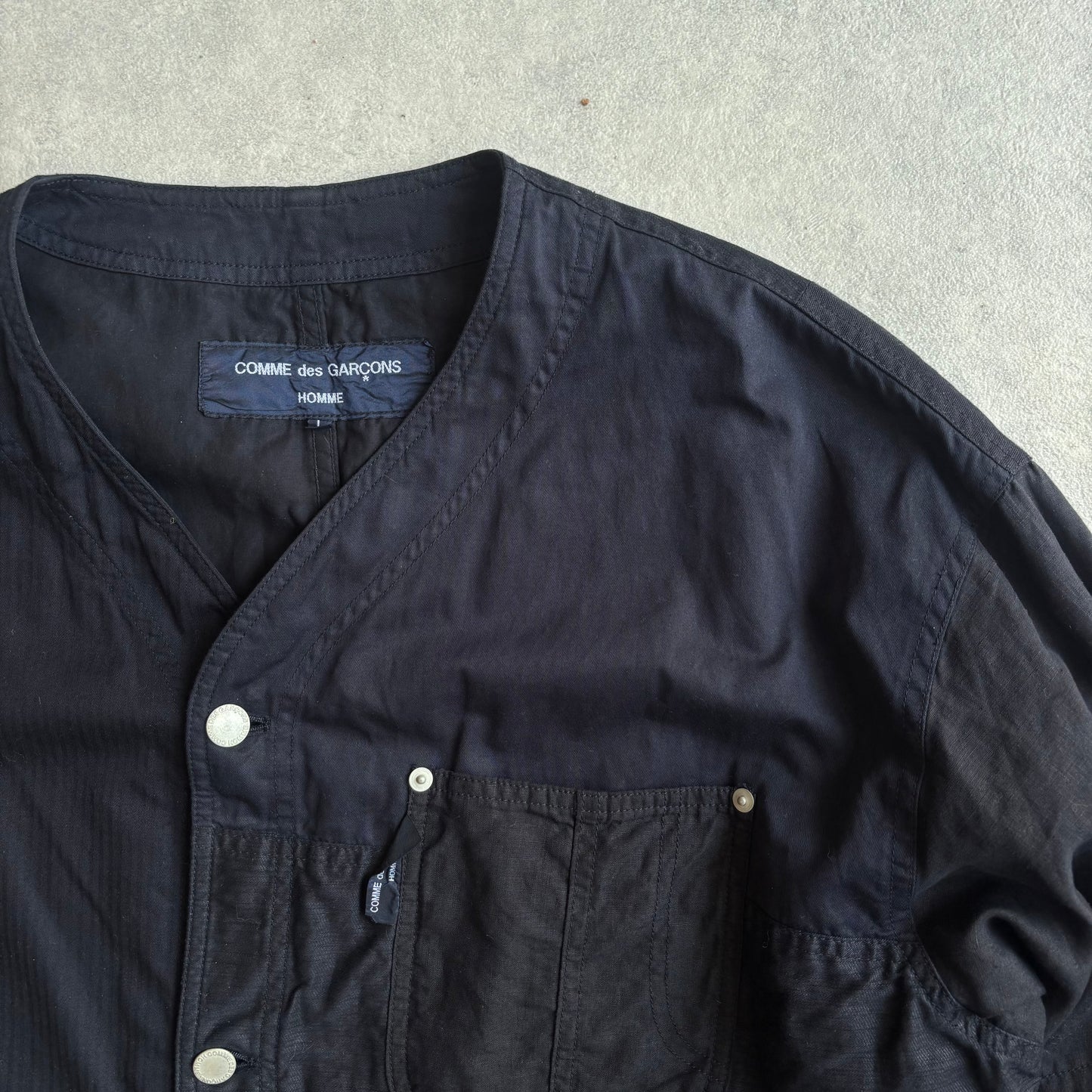 Comme Des Garcons Homme Plus Multi Fabric Jacket Navy Large