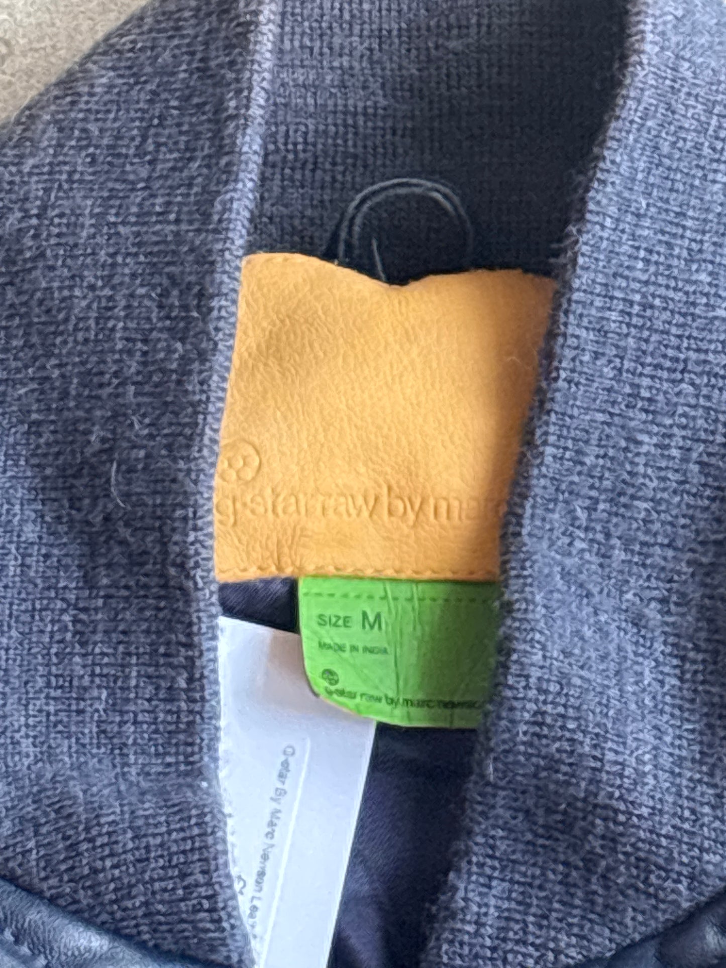 G-star By Marc Newson Leather Bomber Jacket Medium