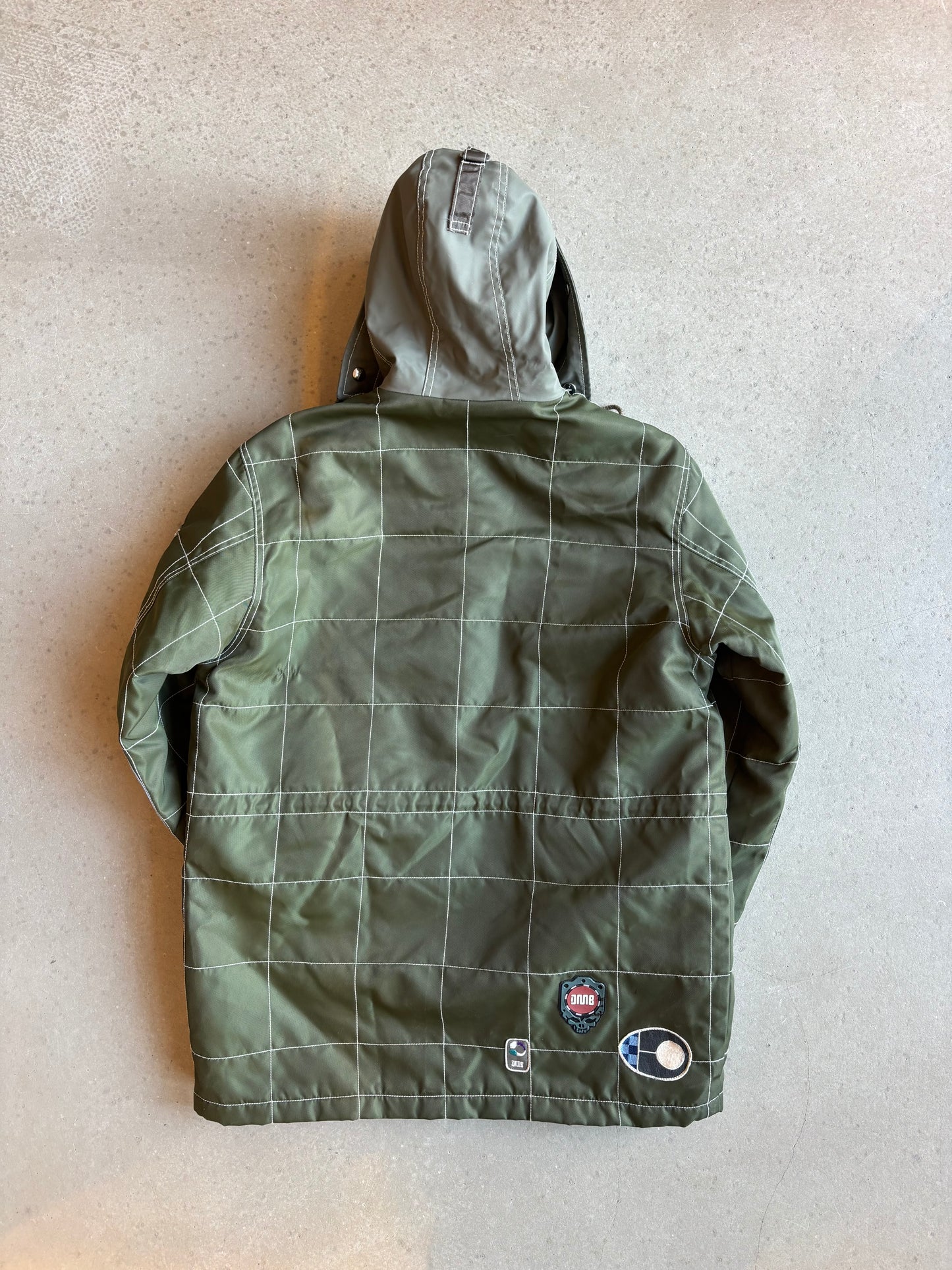 Vintage Diesel Checkered Parka Green Medium