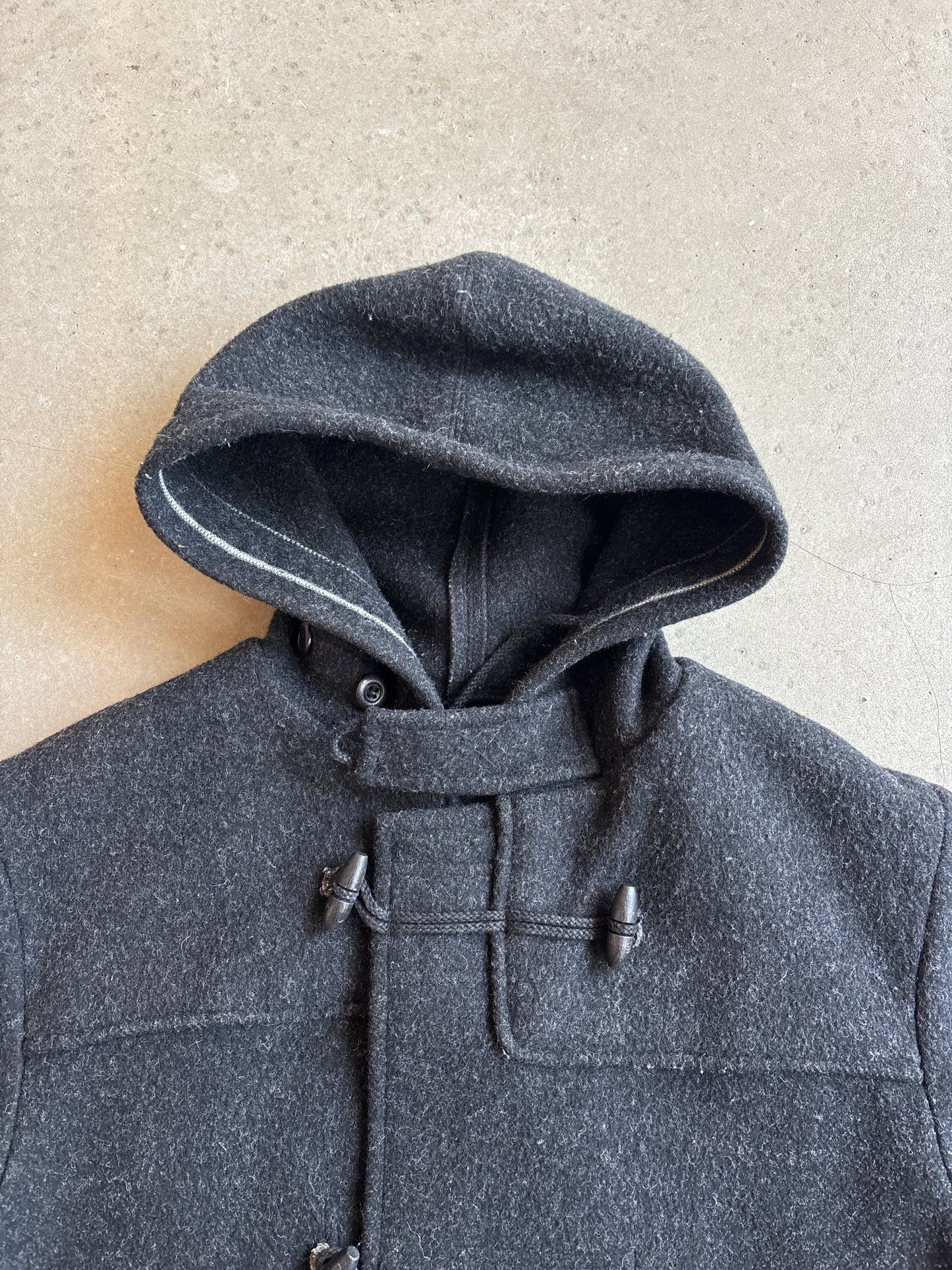 Stone Island 2003 Wool Duffle Jacket Black XL