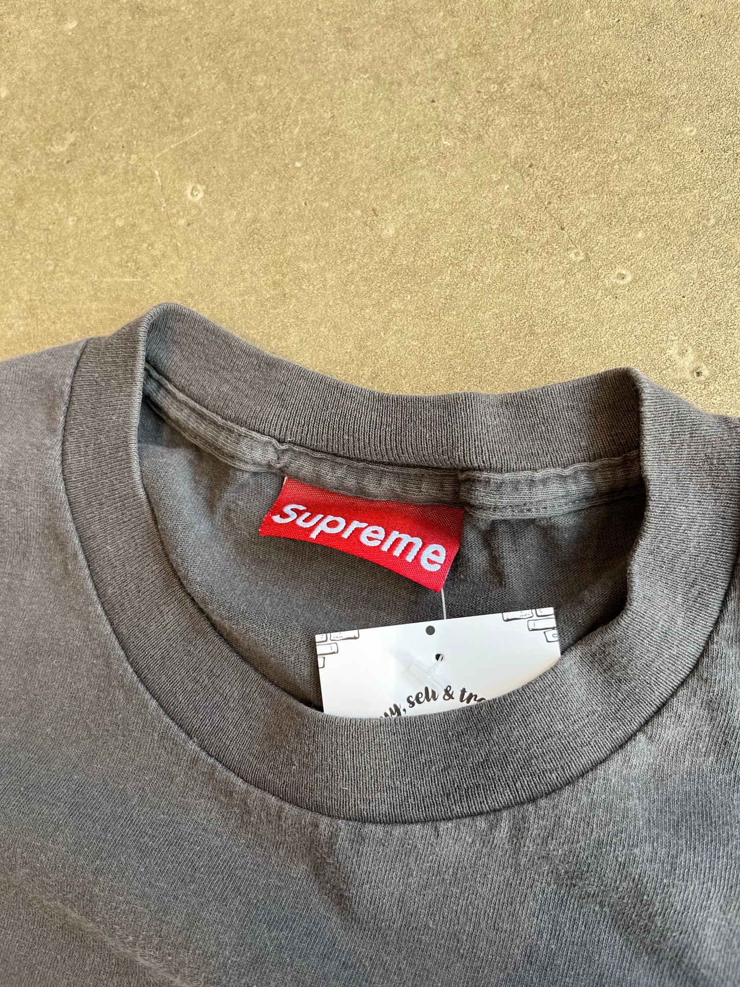 Vintage Supreme Classic Logo Grey L 1995