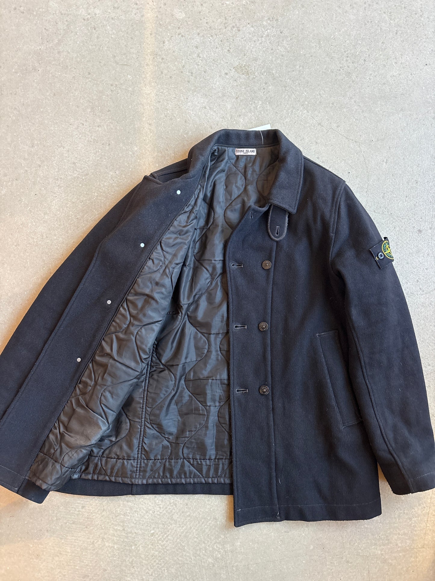 Stone Island Junior Double Breasted Jacket Black 16