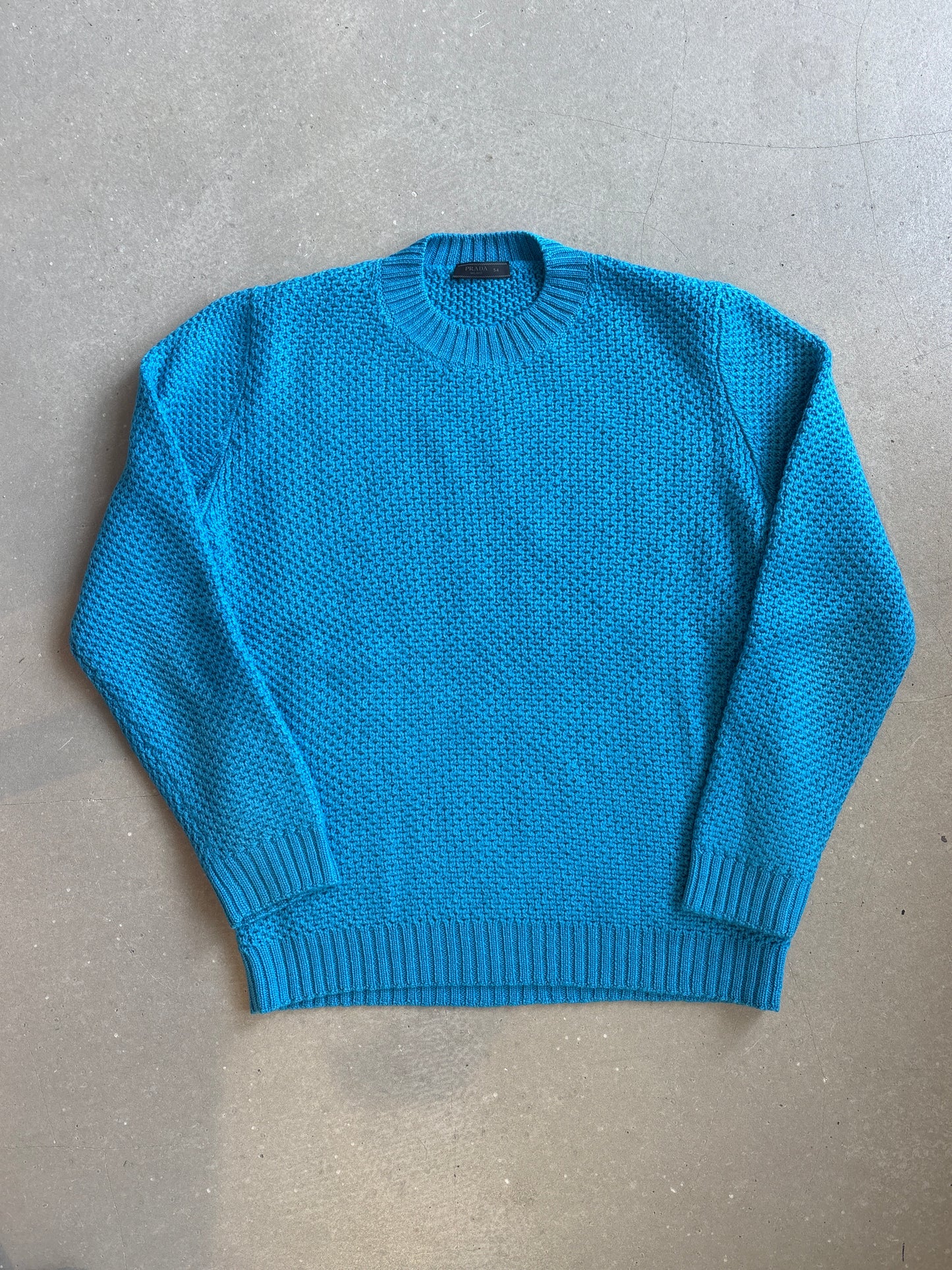 Prada Knitted Crewneck Blue
