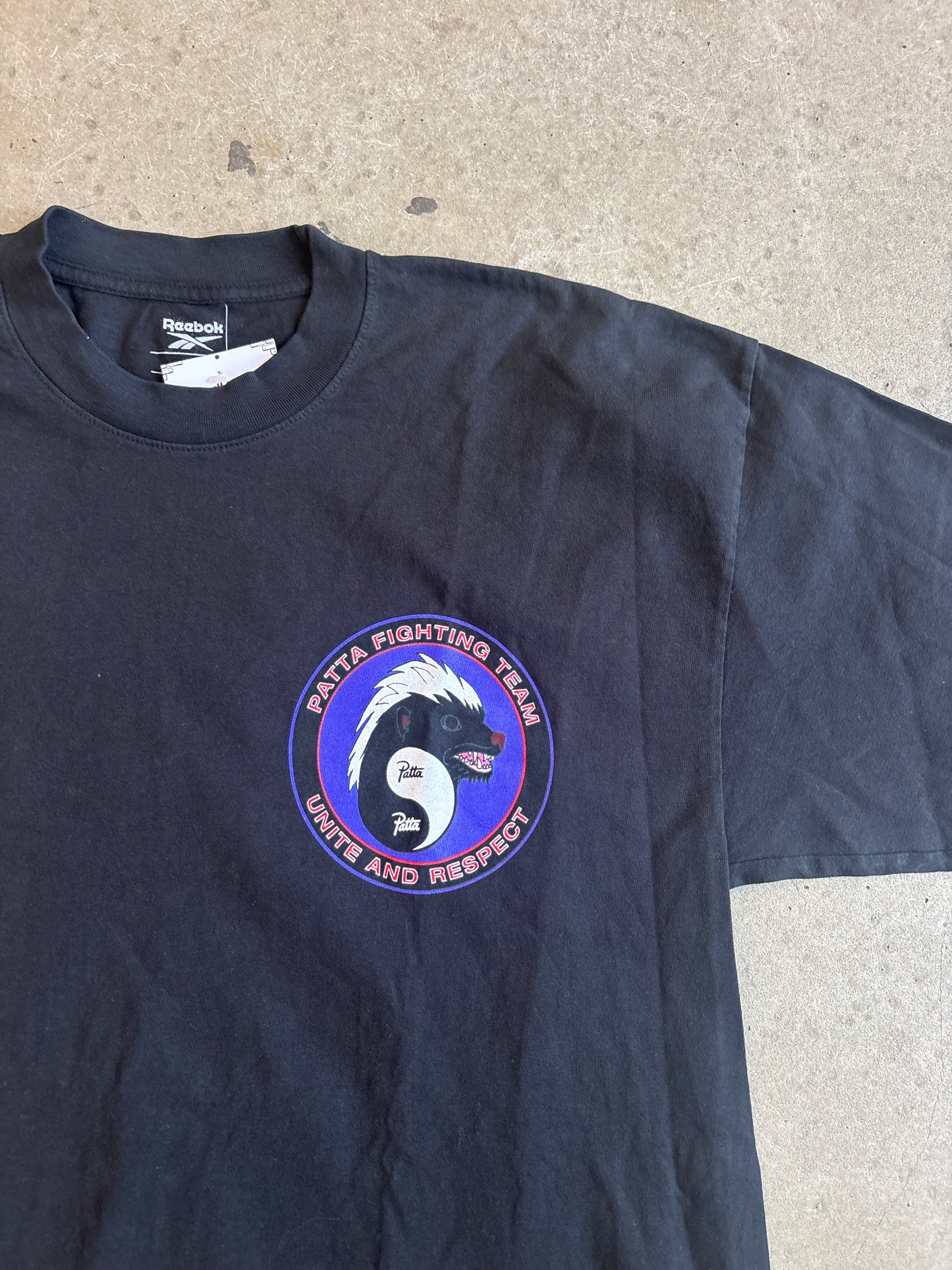 Patta x Reebok Fighting Team Cotton Boxy Fit Tee Black L