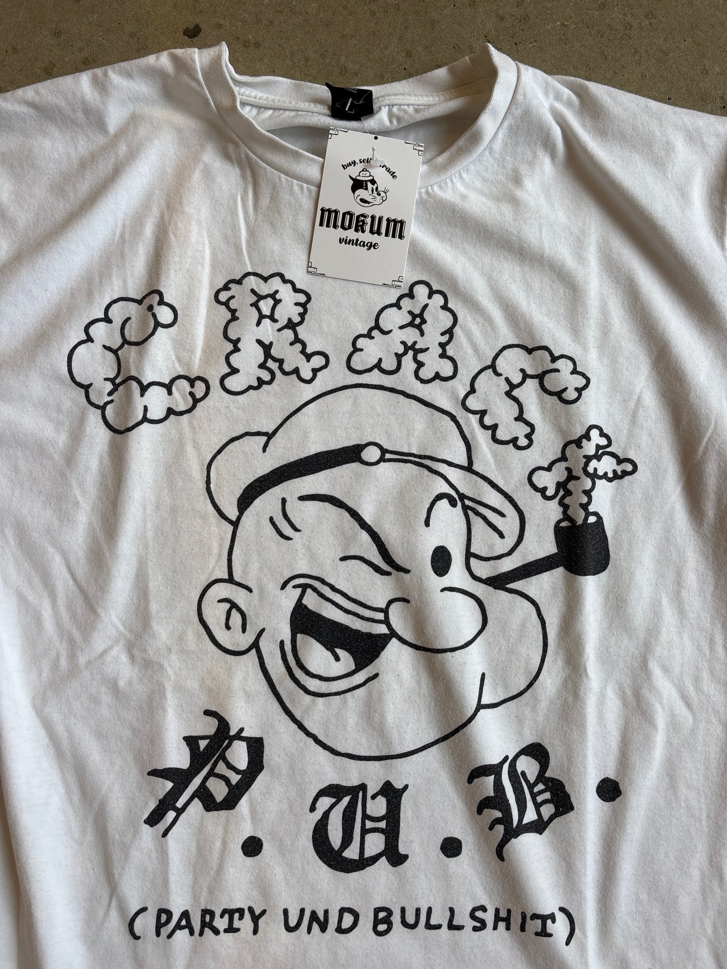 Patta Popeye Crack P.U.B Nye 11-12 Party Tee White L