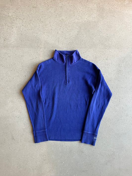 Stone Island Dyed Quarter Zip Sweater Blue