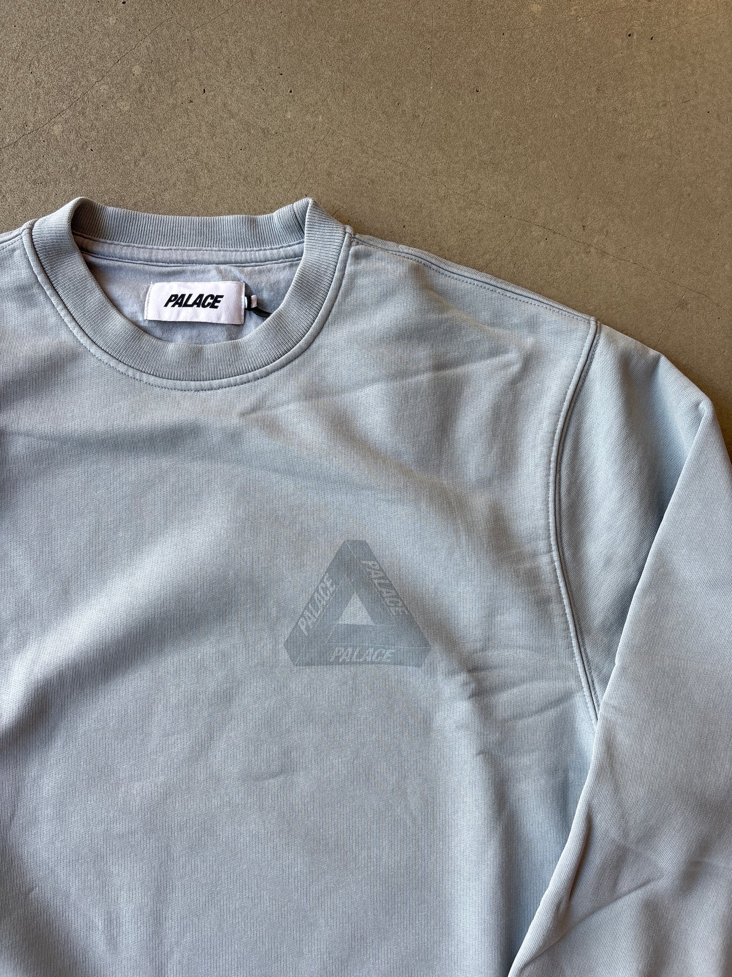 Palace Spray Tri-Ferg Crewneck Hazy Blue S