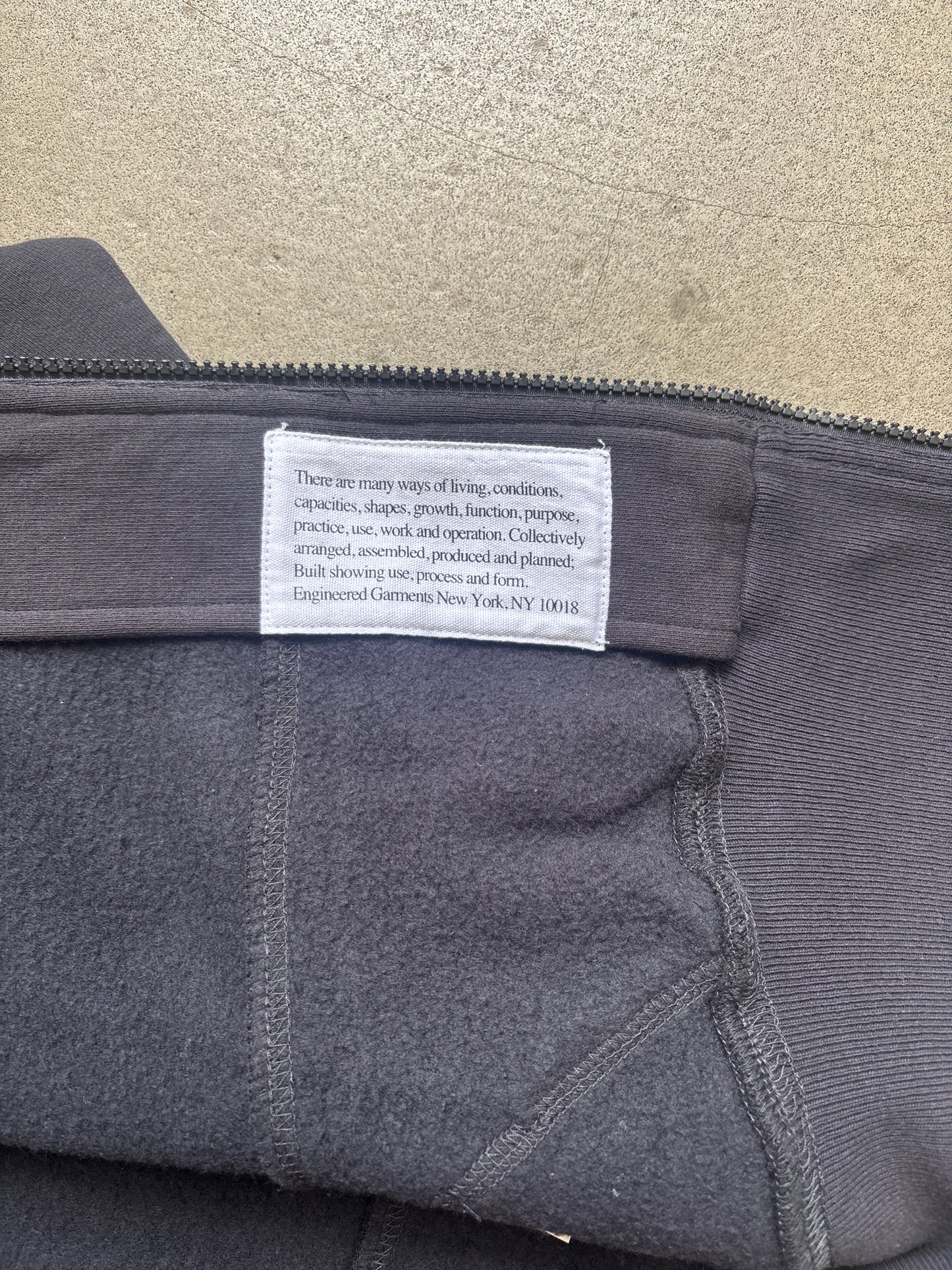 Palace x Engineered Garments Heavy Patchwork Zip Hood Black