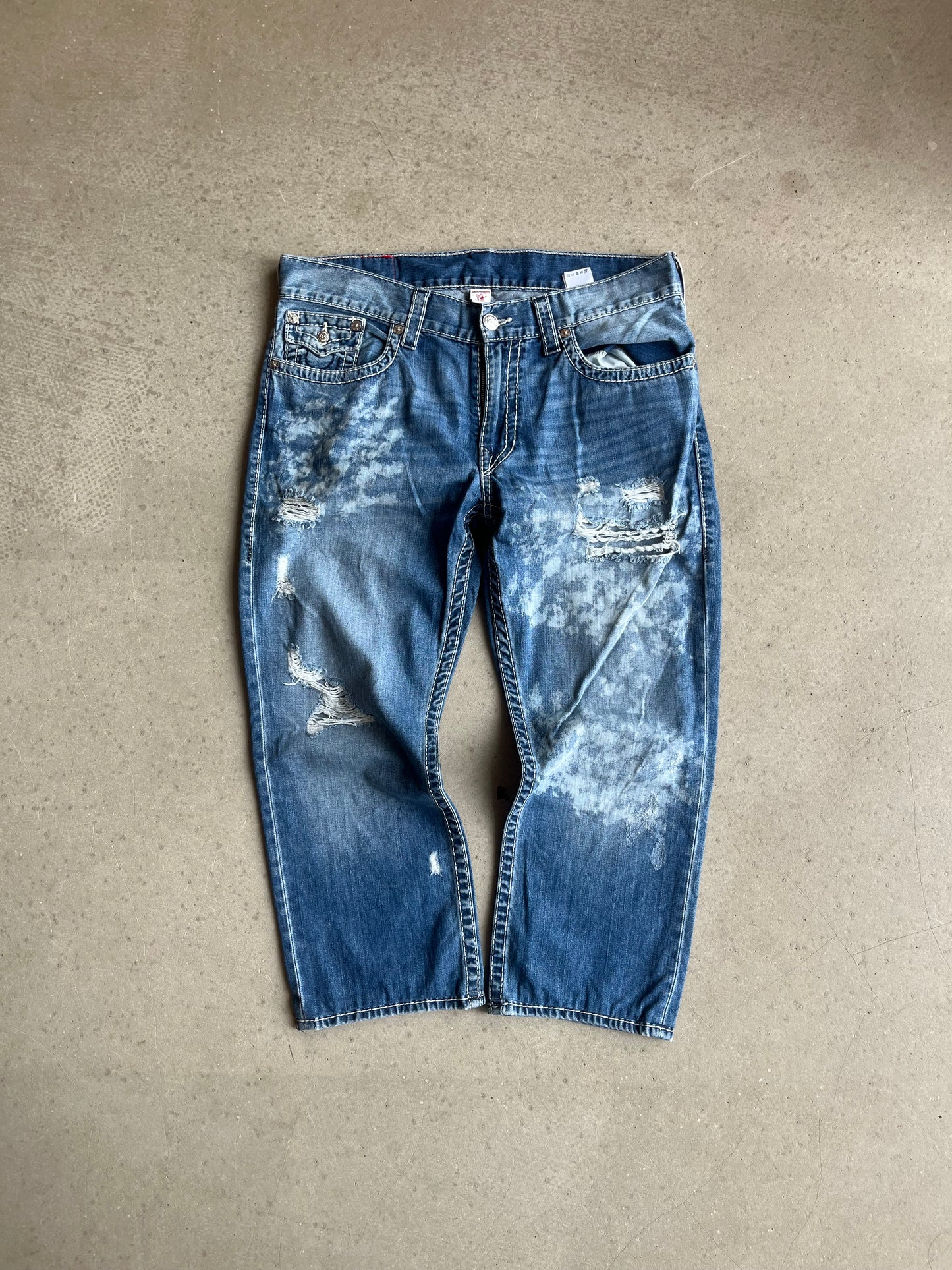 True Religion Slim Bleached Jeans 36