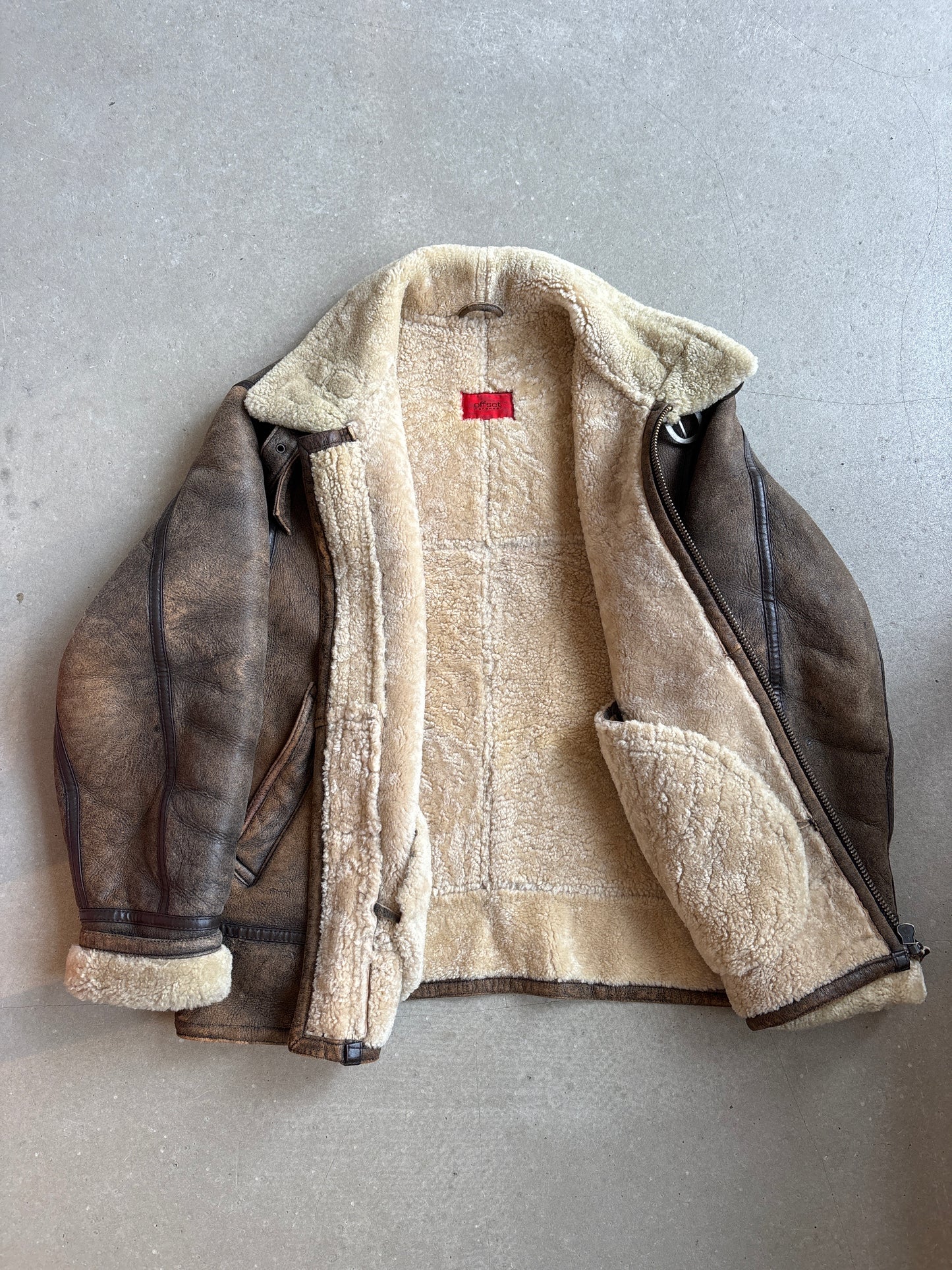 Offset Lammy Coat Brown 48