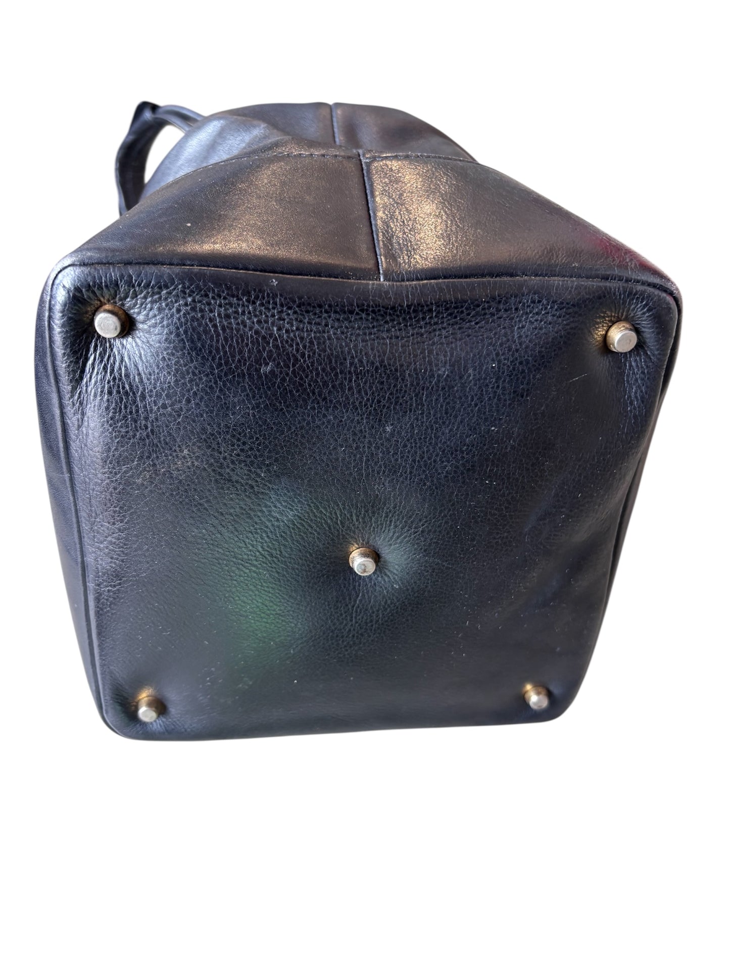 Versace Leather Drawstring Bucket Bag