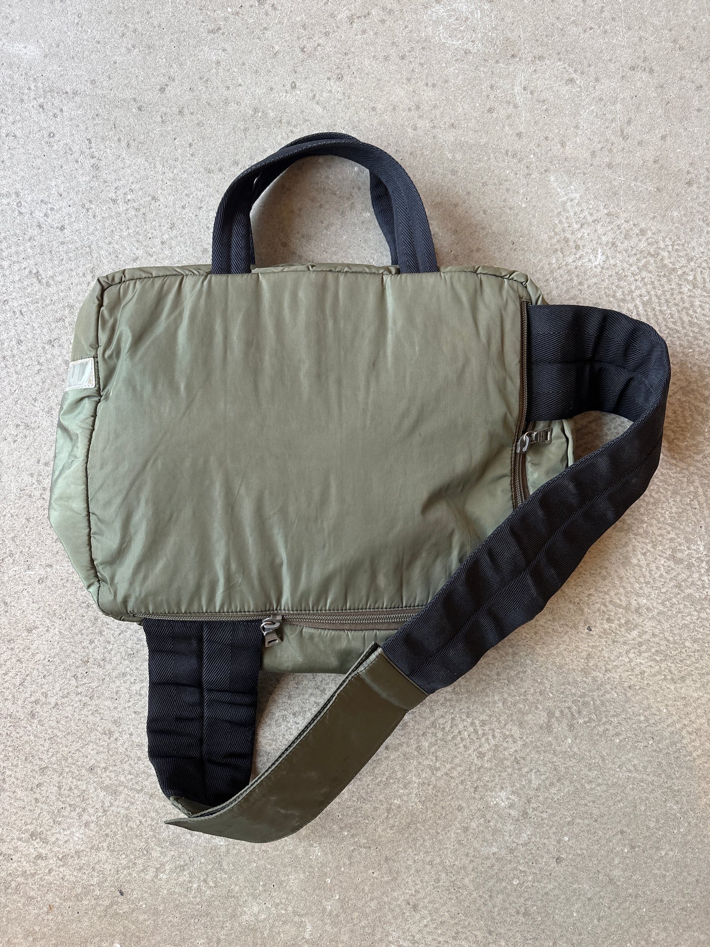 Vintage Prada Sport Transparent Messenger Bag Green