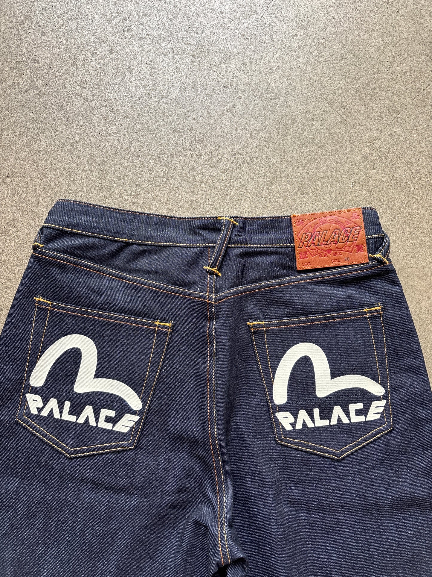Palace x Evisu Long Denim Short Raw