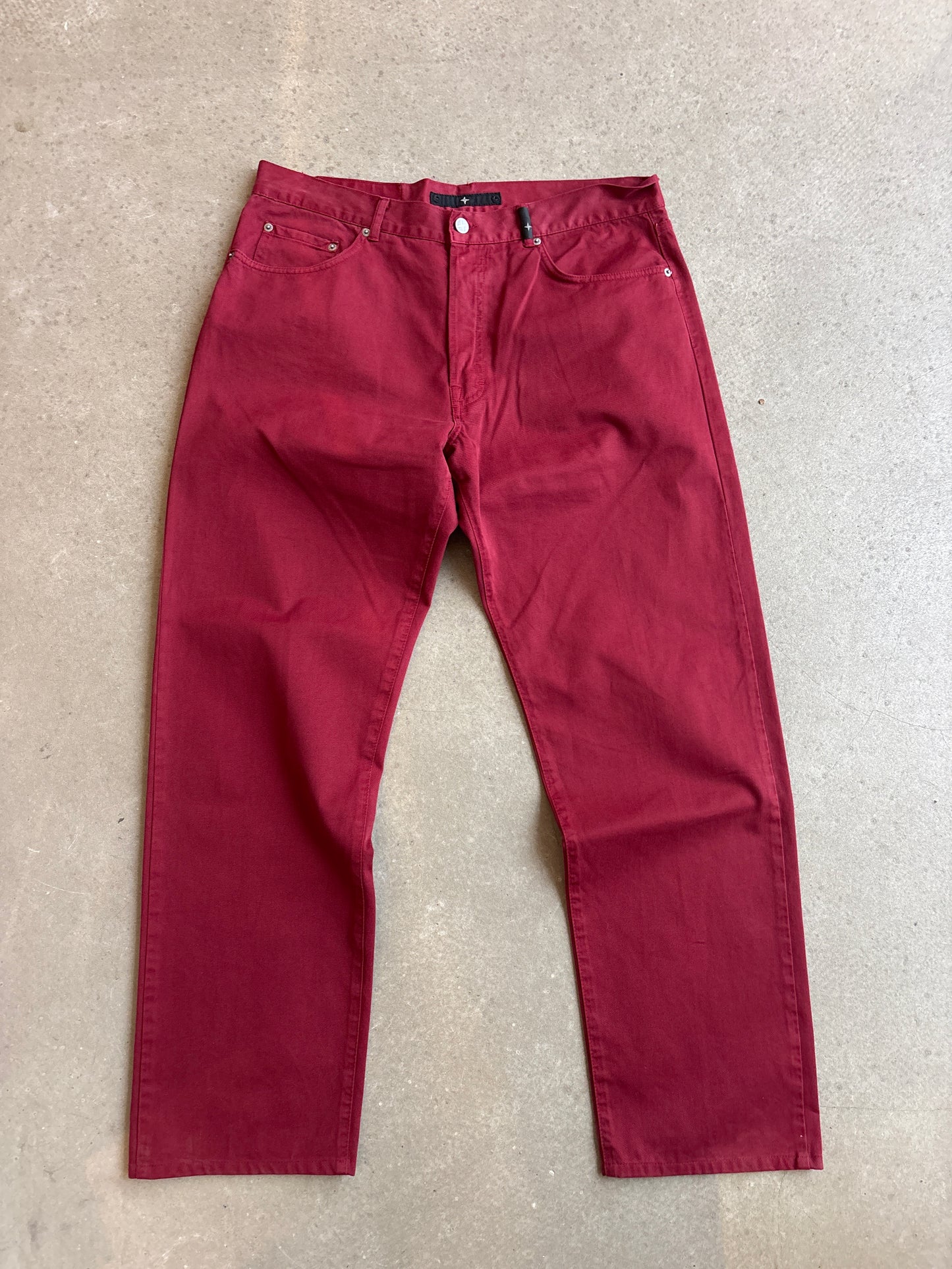 Stone Island Wide Pants Red 38