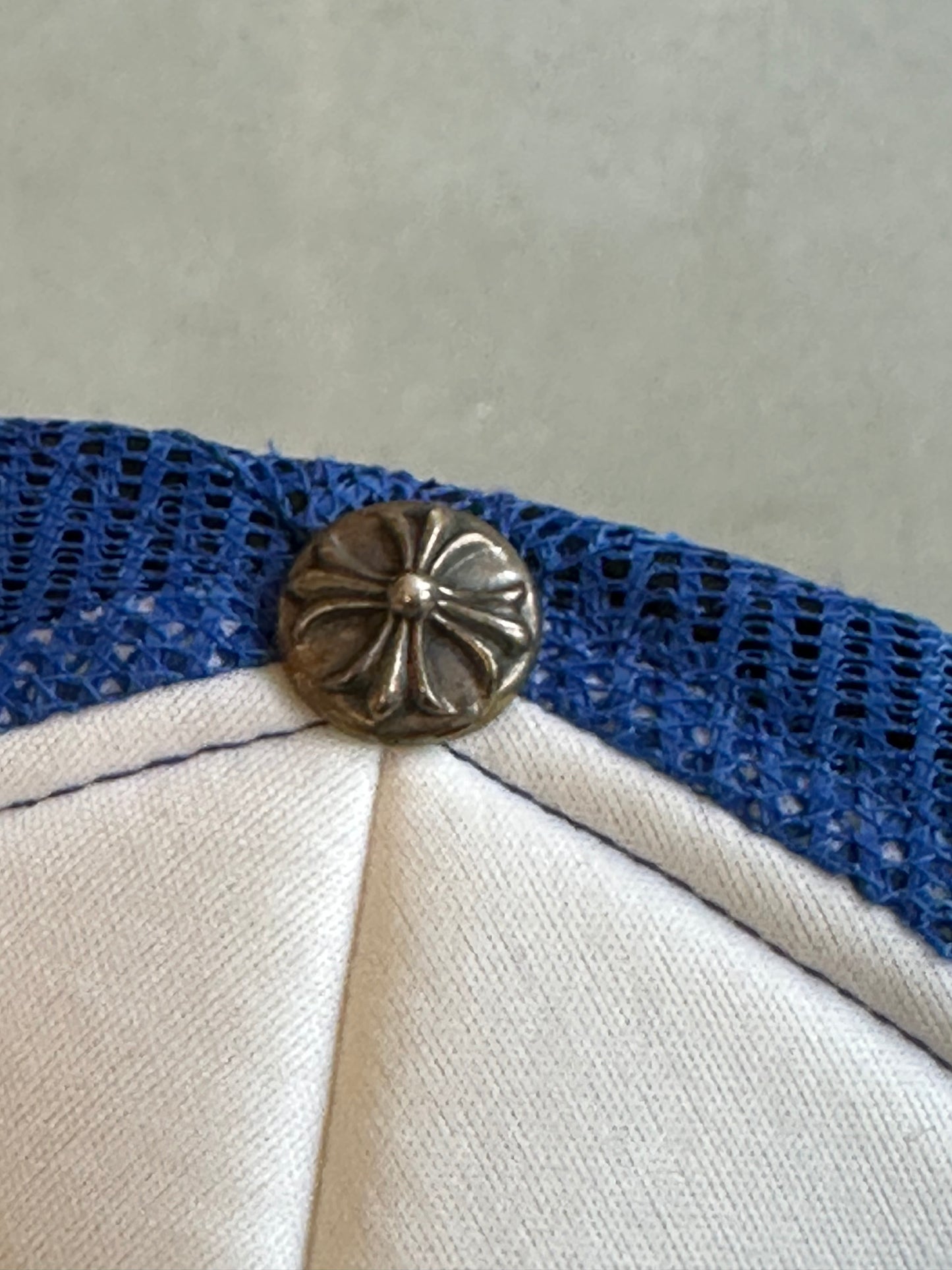 Chrome Hearts Multicolor Cross Trucker Hat "Blue"