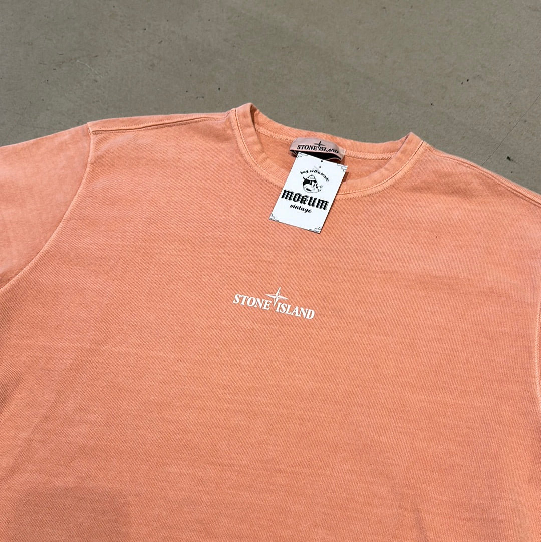 Stone Island Dyed Logo Tee Pink XL