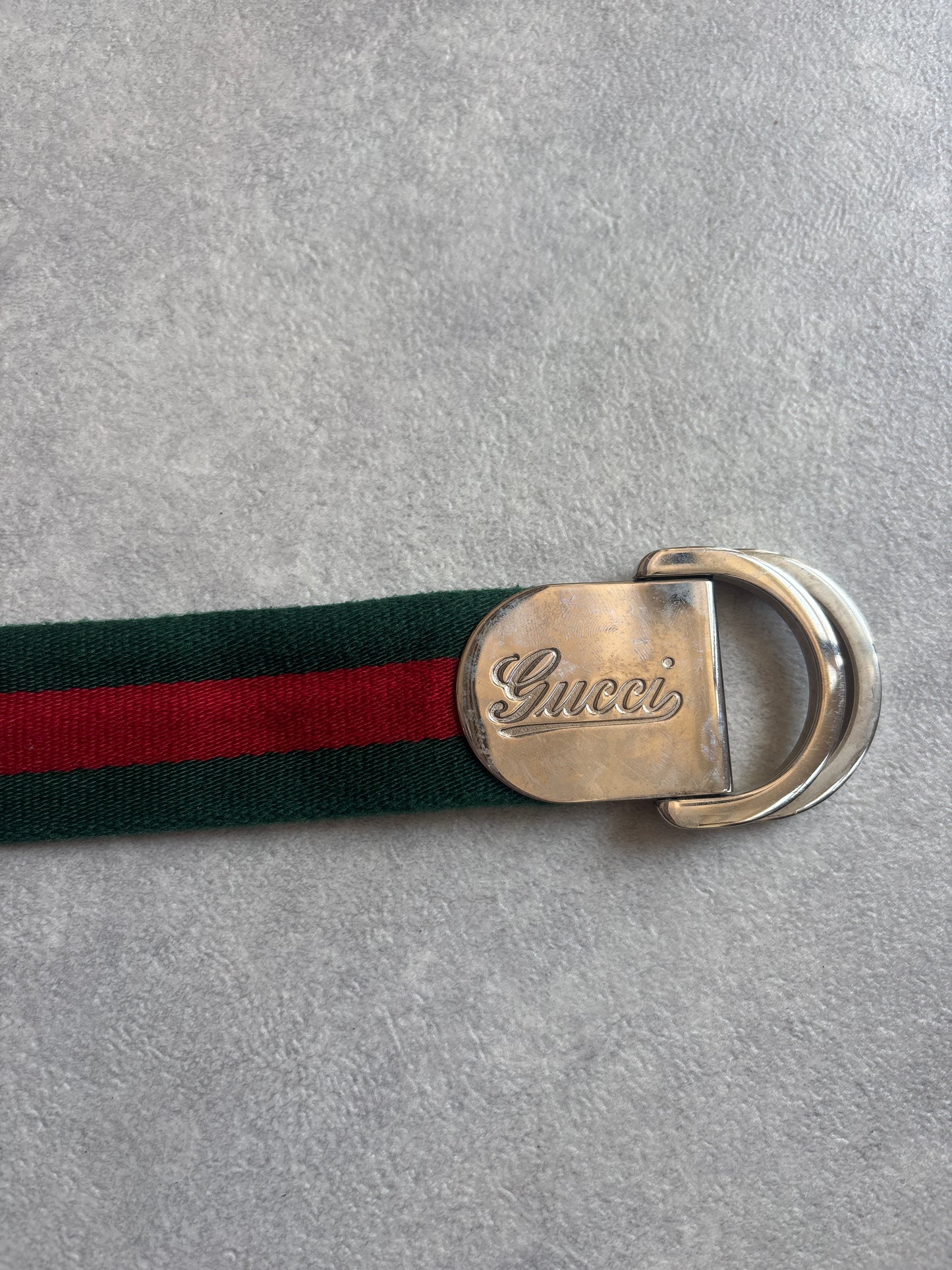 Gucci Cloth Belt Green Red