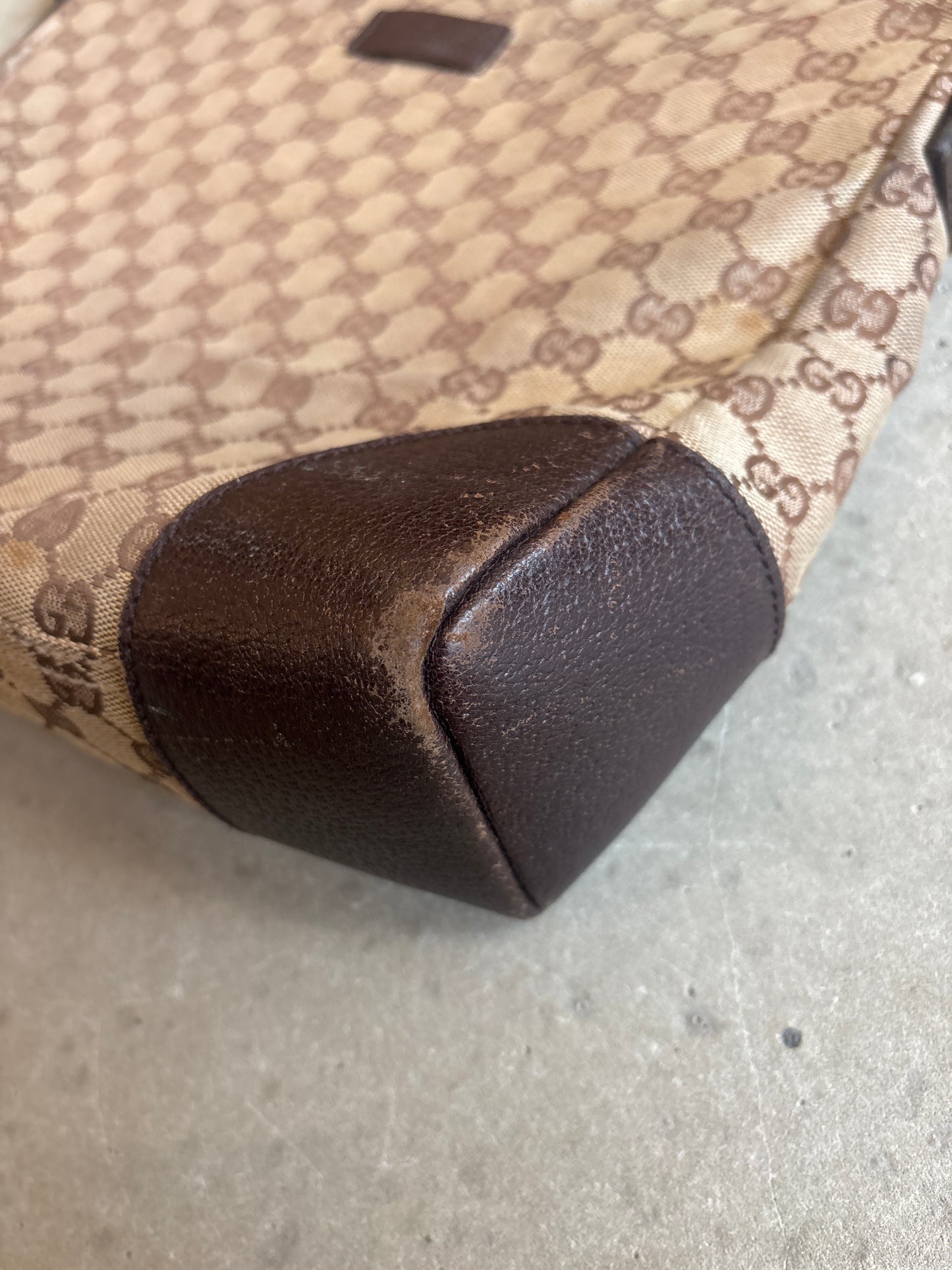 Gucci GG Monogram Messenger Bag Brown