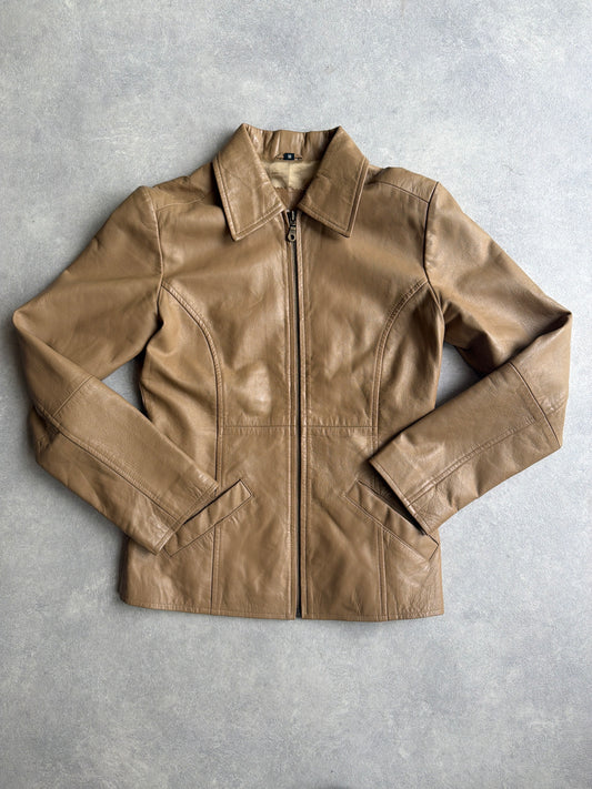 Ricano Leather  Beige Jacket M