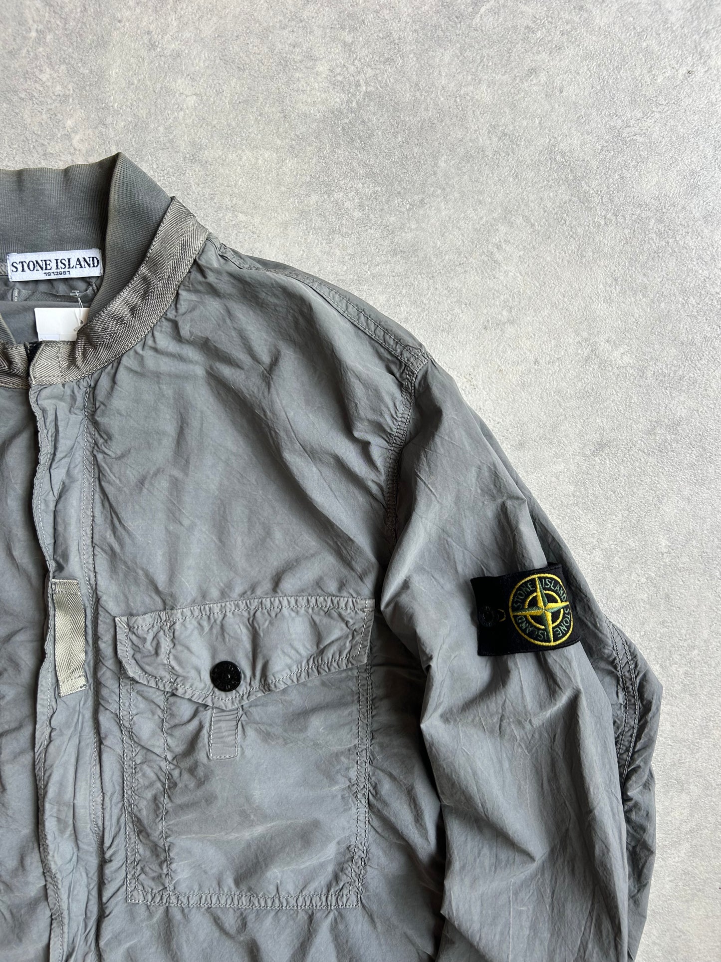 Stone Island Cotton-NY Dyed Overshirt Grey XL