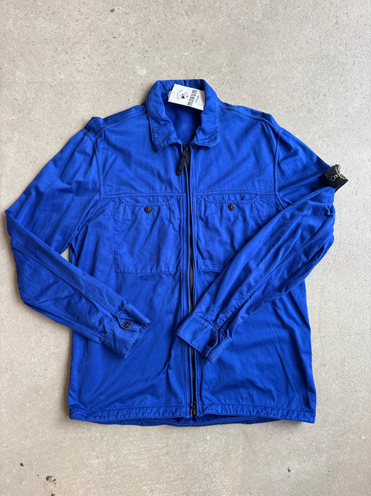 Stone Island Garment Dyed Overshirt Blue XL