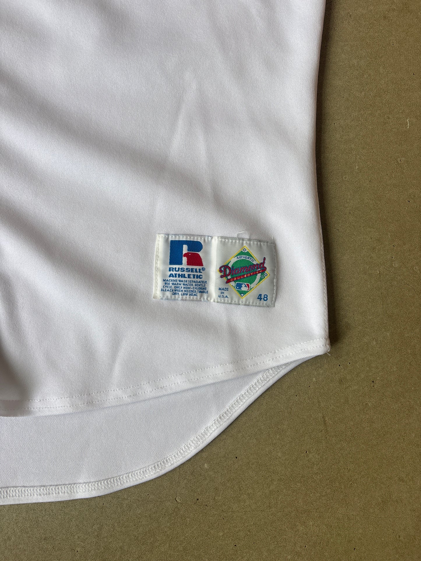 Vintage 90s MLB Russell Athletic Atlanta Braves White 48