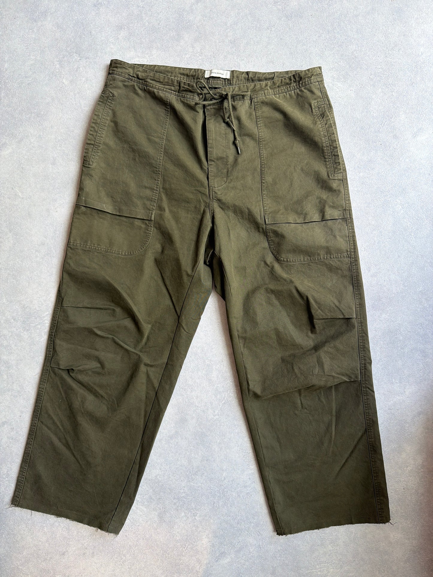 Entire Studios Cut Off String Cargo Army Green XL