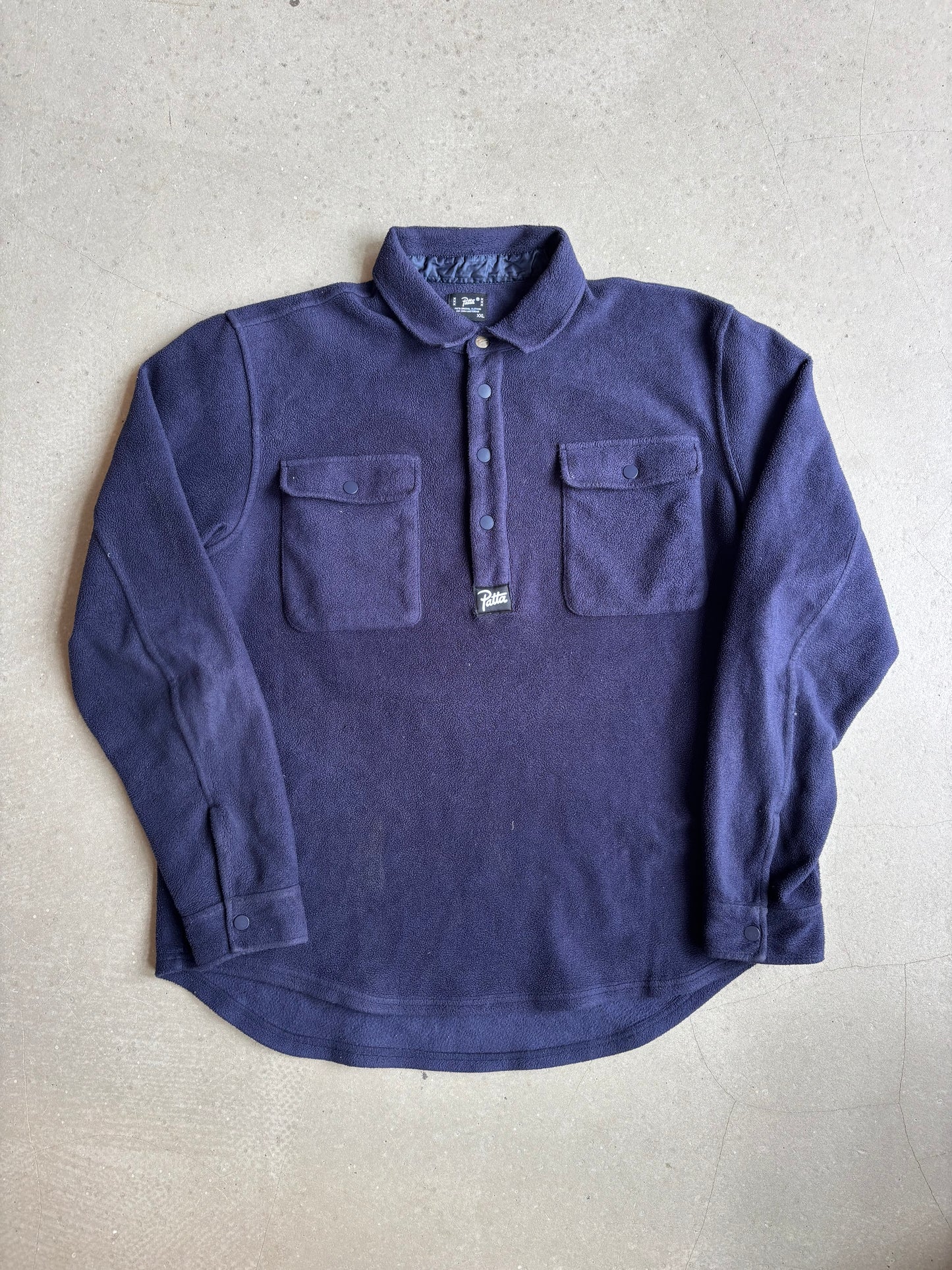 Patta Fleece Pullover Navy  XXL