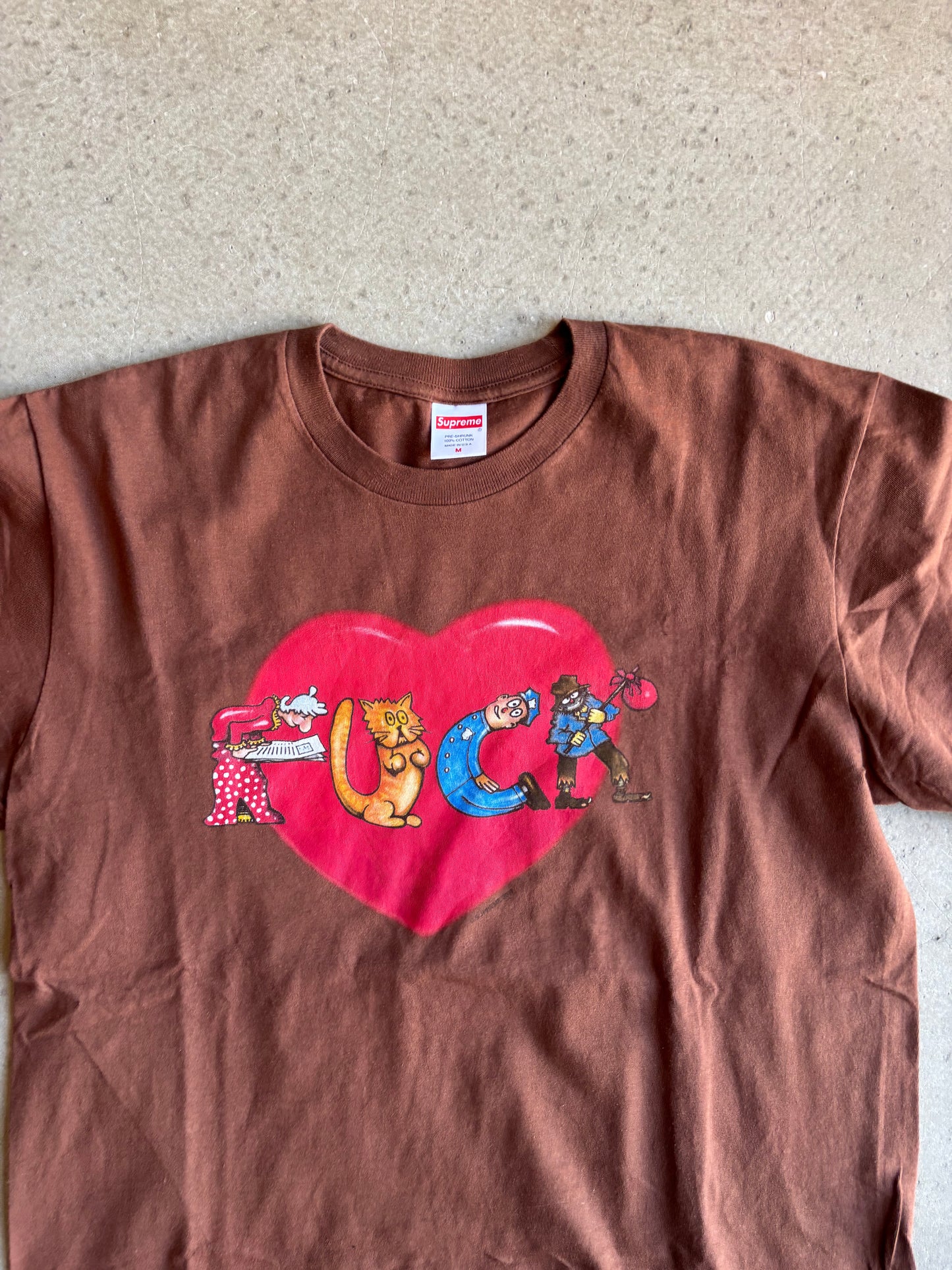 Supreme Fuck Love Tee Brown Medium