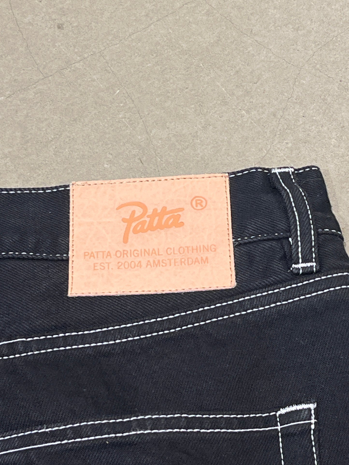 Patta Contrast Stitch Jeans Black 36
