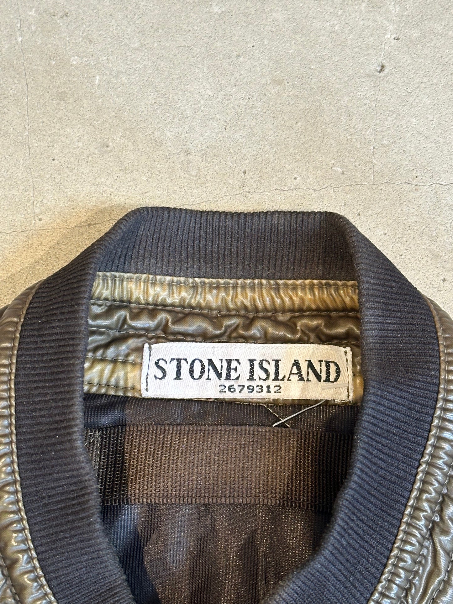 Stone Island Mussola Gommata Olive Jacket Size L (fit M)