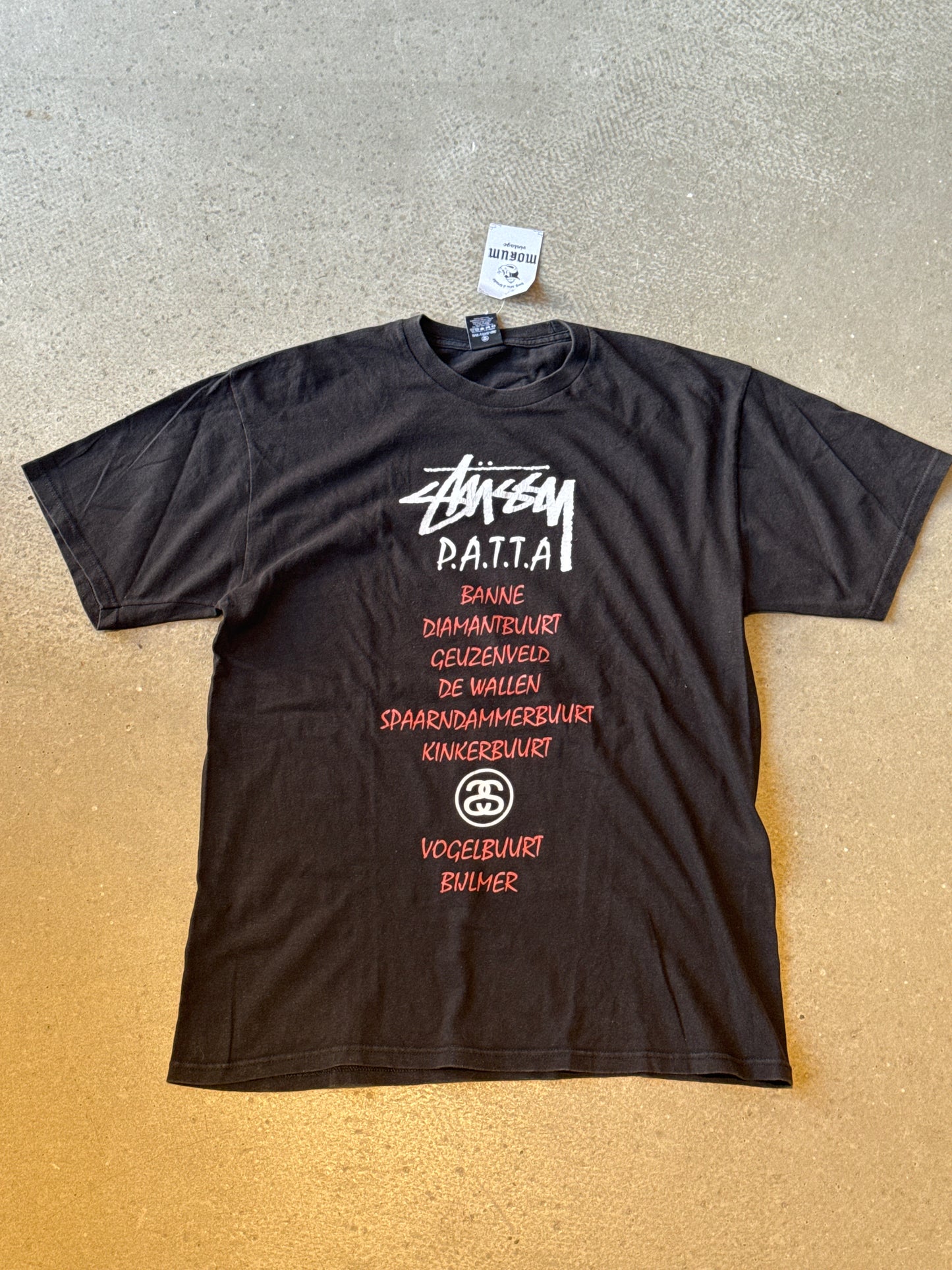 Patta x Stussy Amsterdam Neighbourhoods Tee Black L