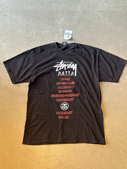 Patta x Stussy Amsterdam Neighbourhoods Tee Black L